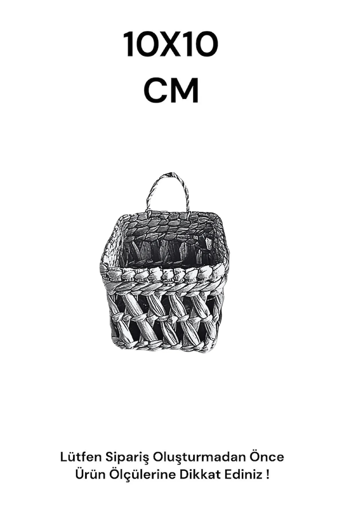 Çok Amaçlı Sepet / Askı Sepet Dekoratif Hasır Sepet / Duvar Sepet 10x10cm