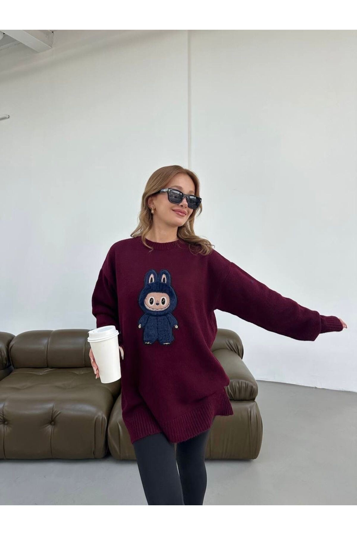 Labubu Yumos Oversize Triko Kazak