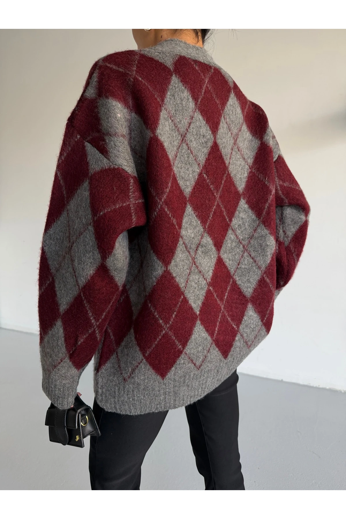 Baklava Desen Yumoş Kadın Triko Hırka