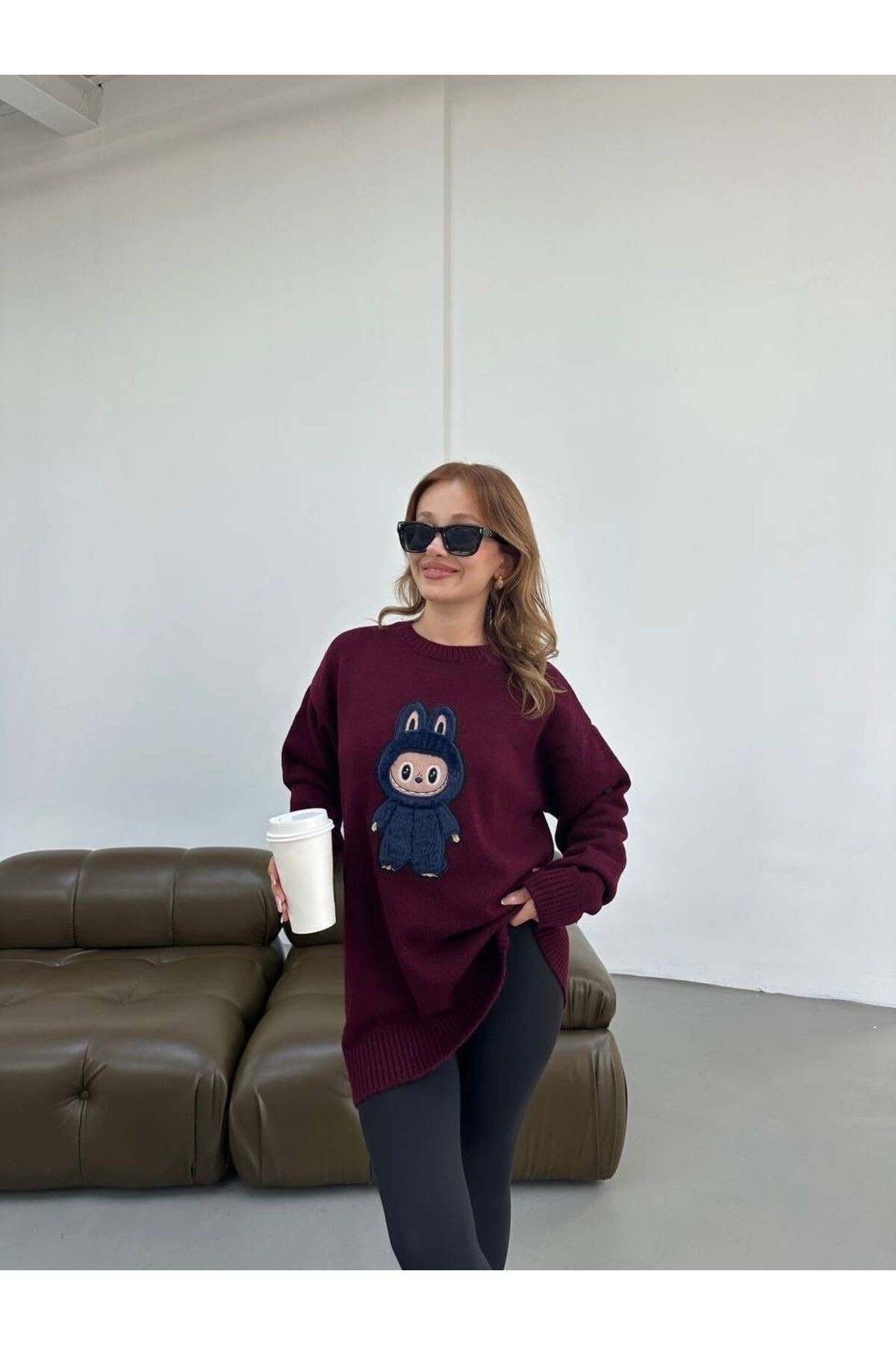 Labubu Yumos Oversize Triko Kazak
