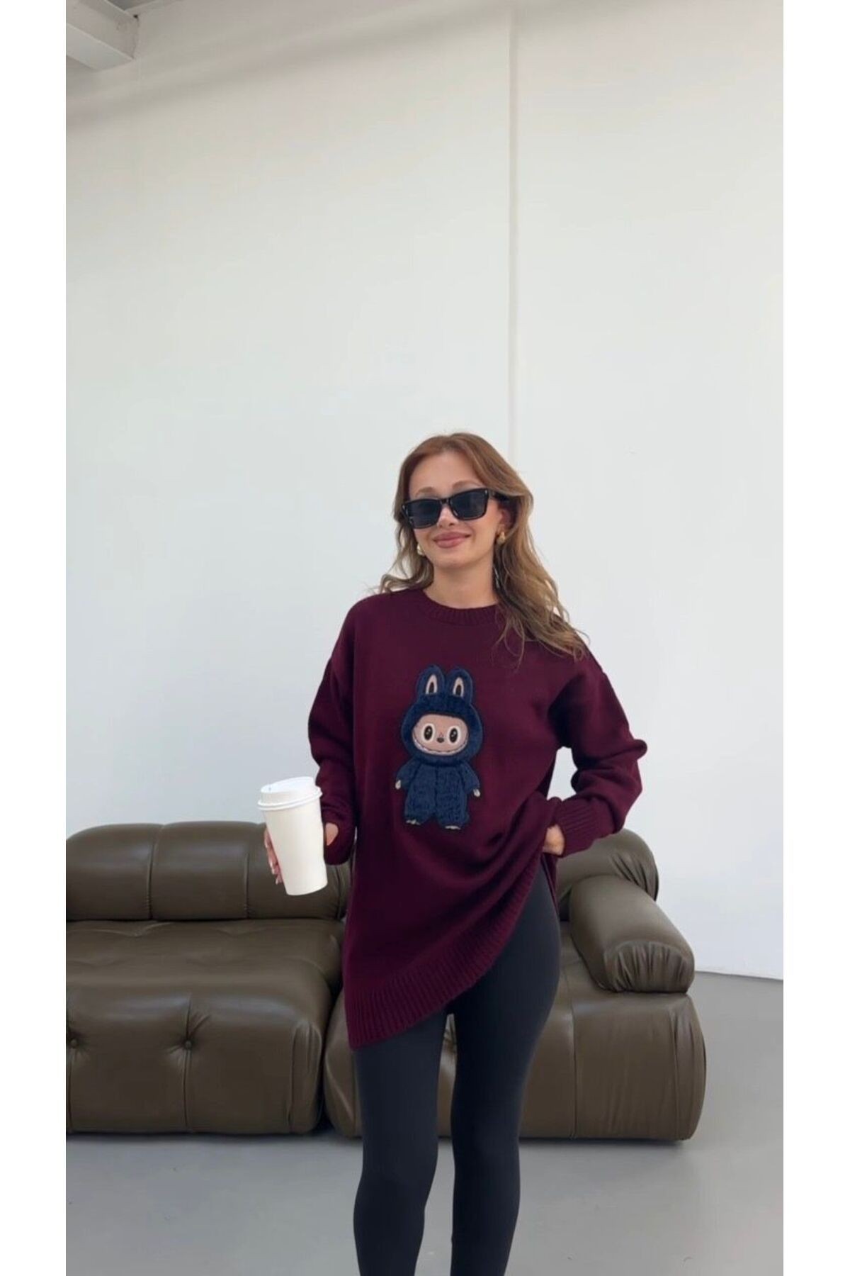 Labubu Yumos Oversize Triko Kazak