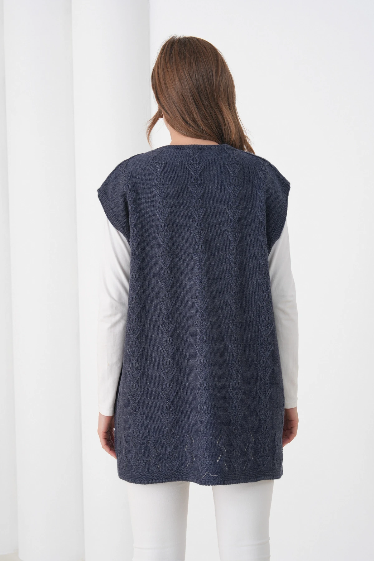 Anne Kadın Triko Büyük Beden Yün Yelek