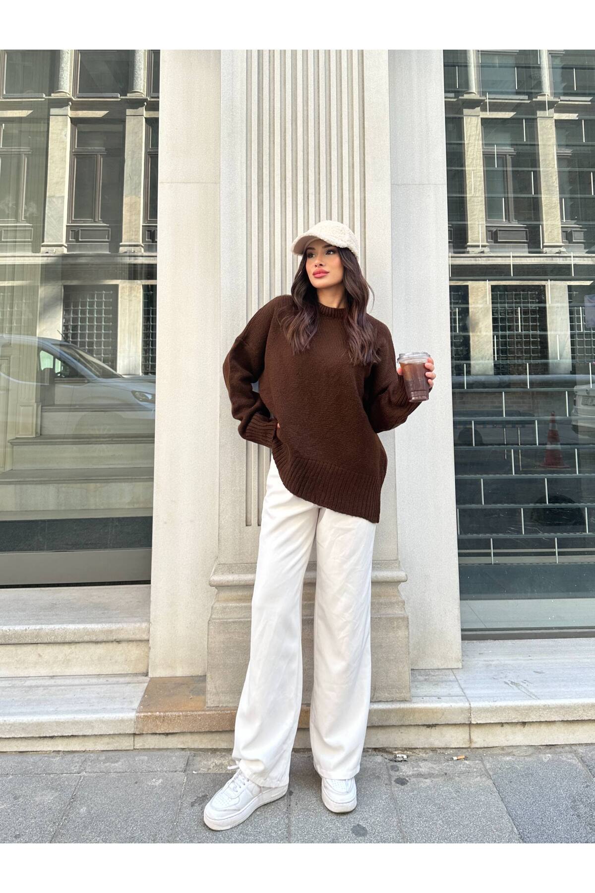Yumoş Oversize Kadın Triko Kazak