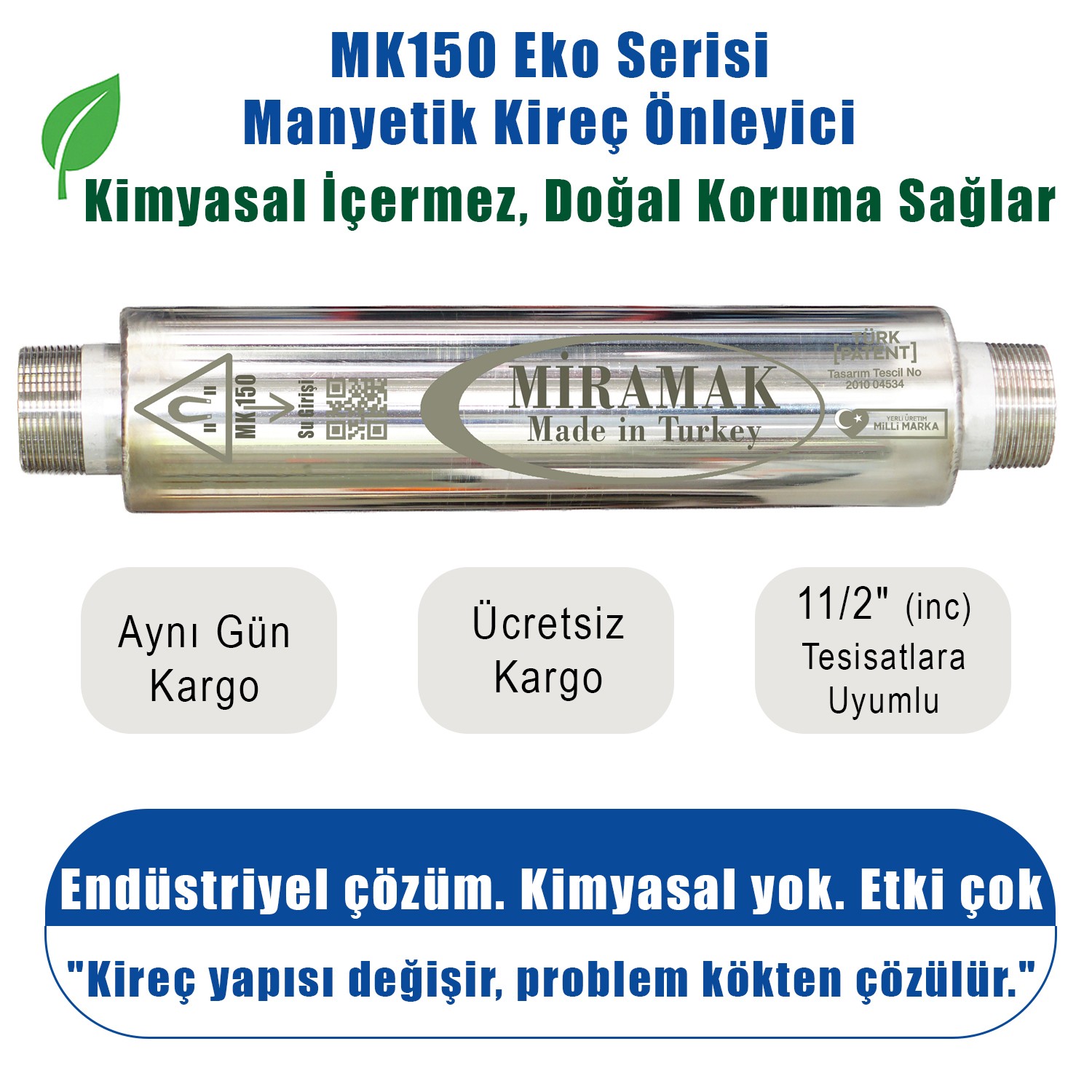 MK150 Eko Serisi Manyetik Kireç Önleyici