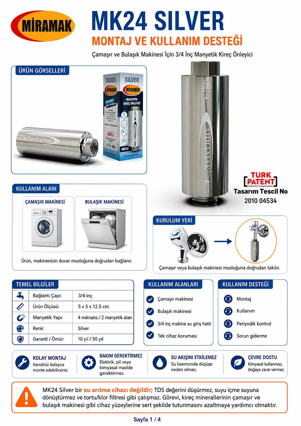 MK24 Silver montaj kılavuzu sayfa 1
