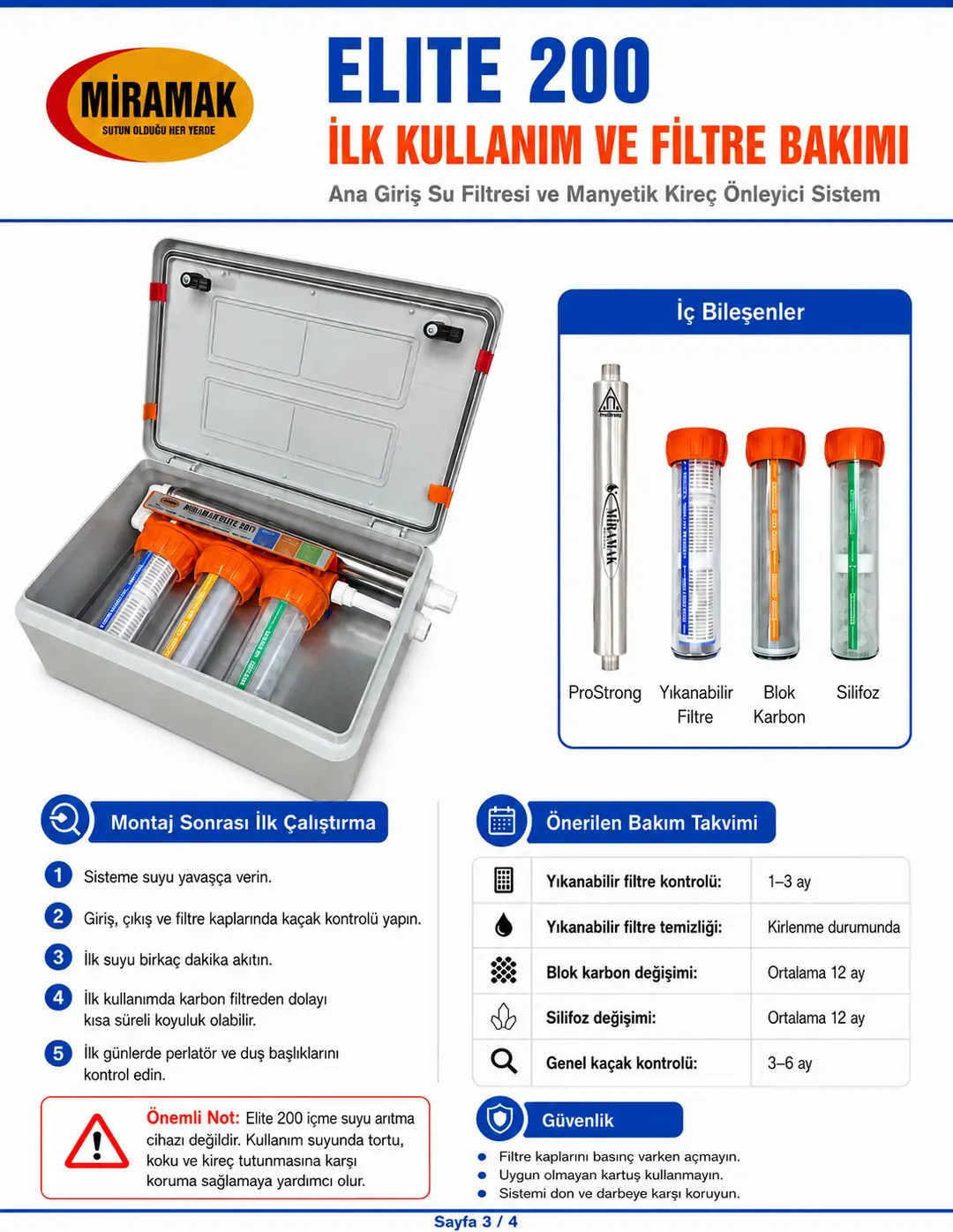 Elite 200 Kılavuz Sayfa 3