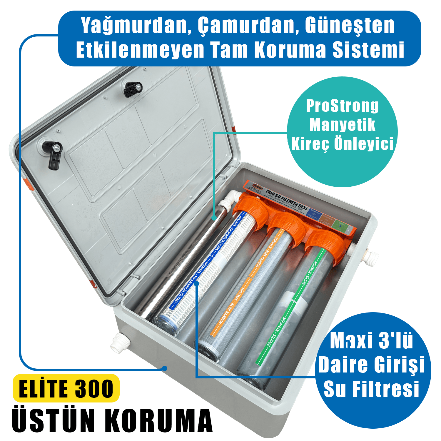 Elite Serisi 300 Manyetik Kireç Önleme ve Maxi Filtreleme Sistemi