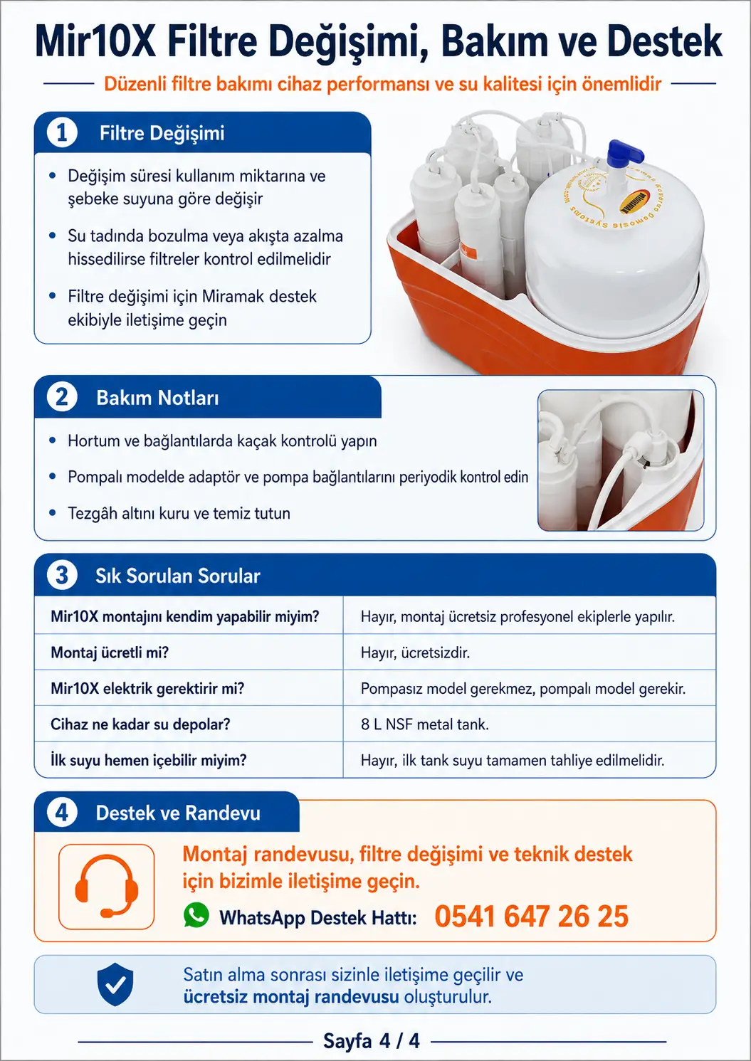 Mir10X montaj kılavuzu sayfa 4