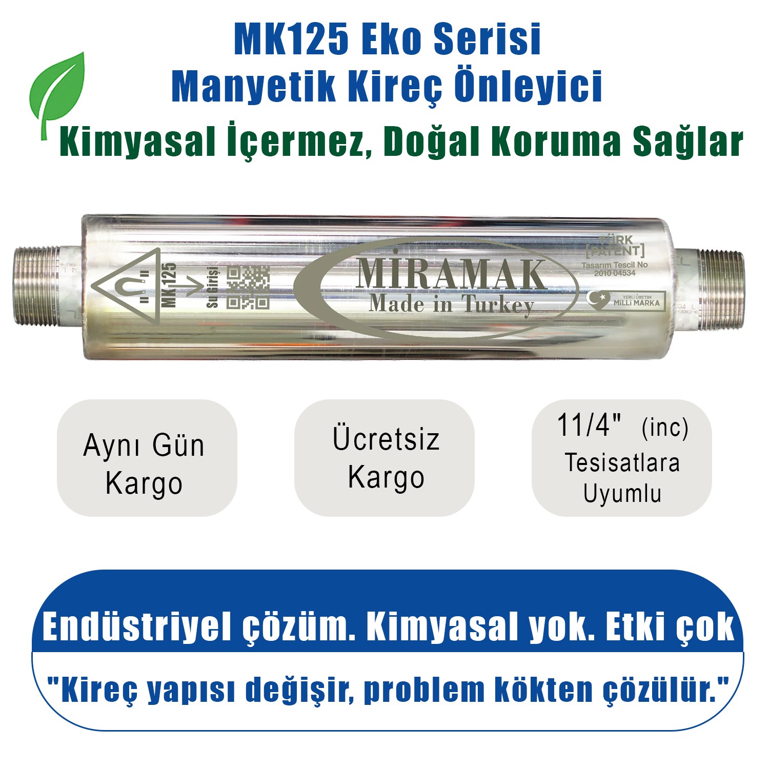 MK125 Eko Serisi Manyetik Kireç Önleyici