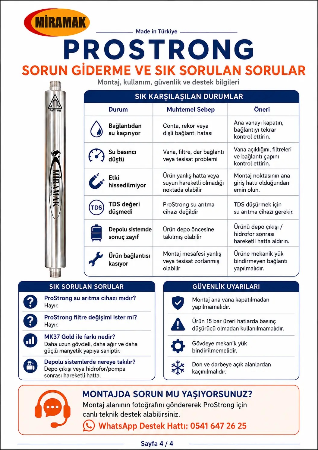 ProStrong montaj kılavuzu sayfa 4