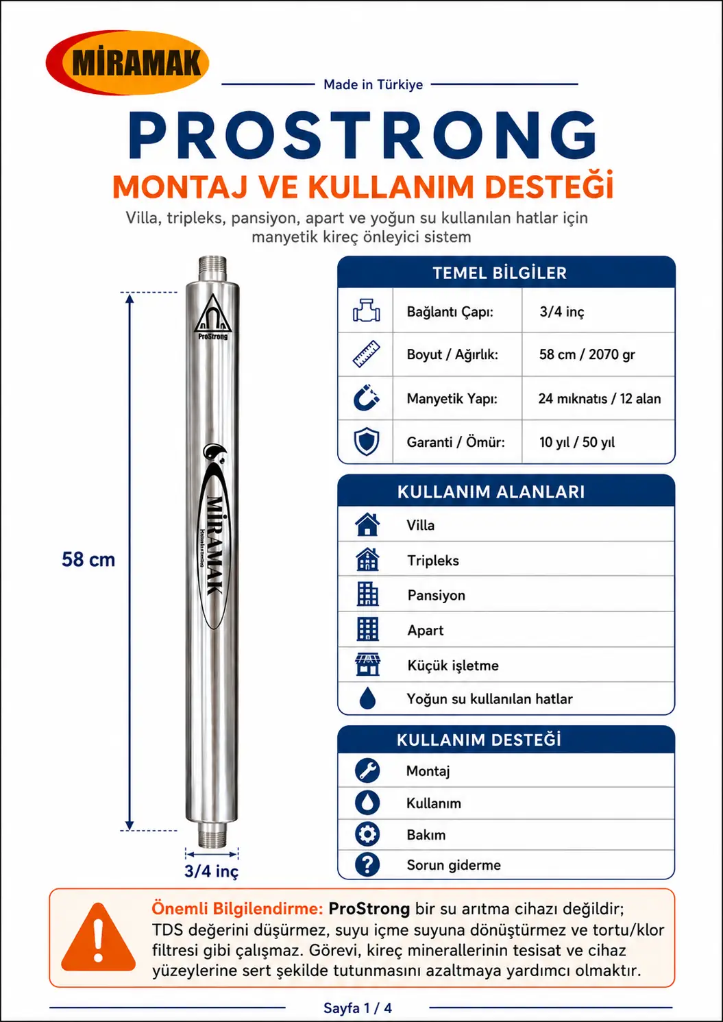 ProStrong montaj kılavuzu sayfa 1