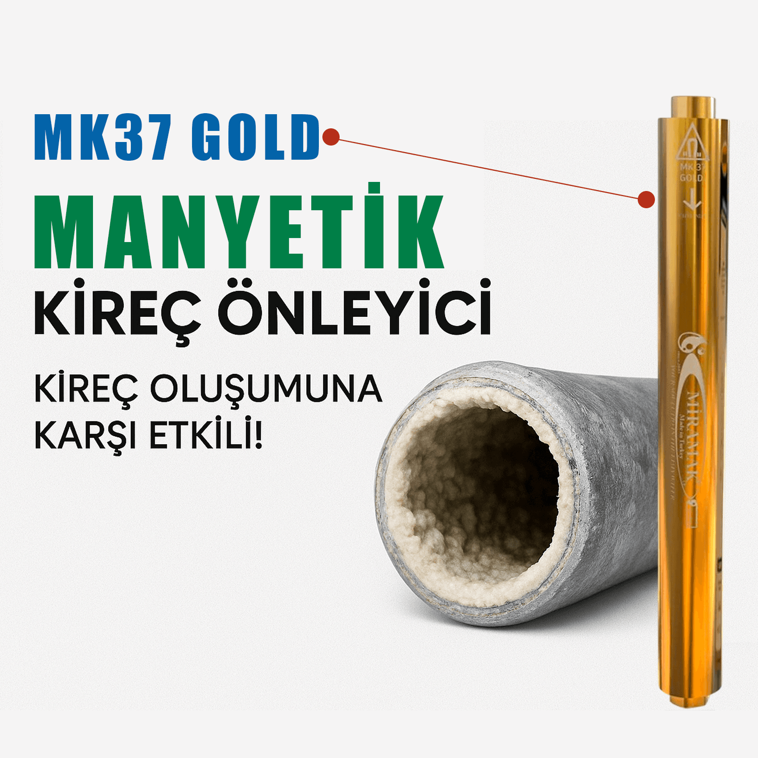 Daire Tipi Mk37 Gold Manyetik Kireç Önleyici 3/4inc