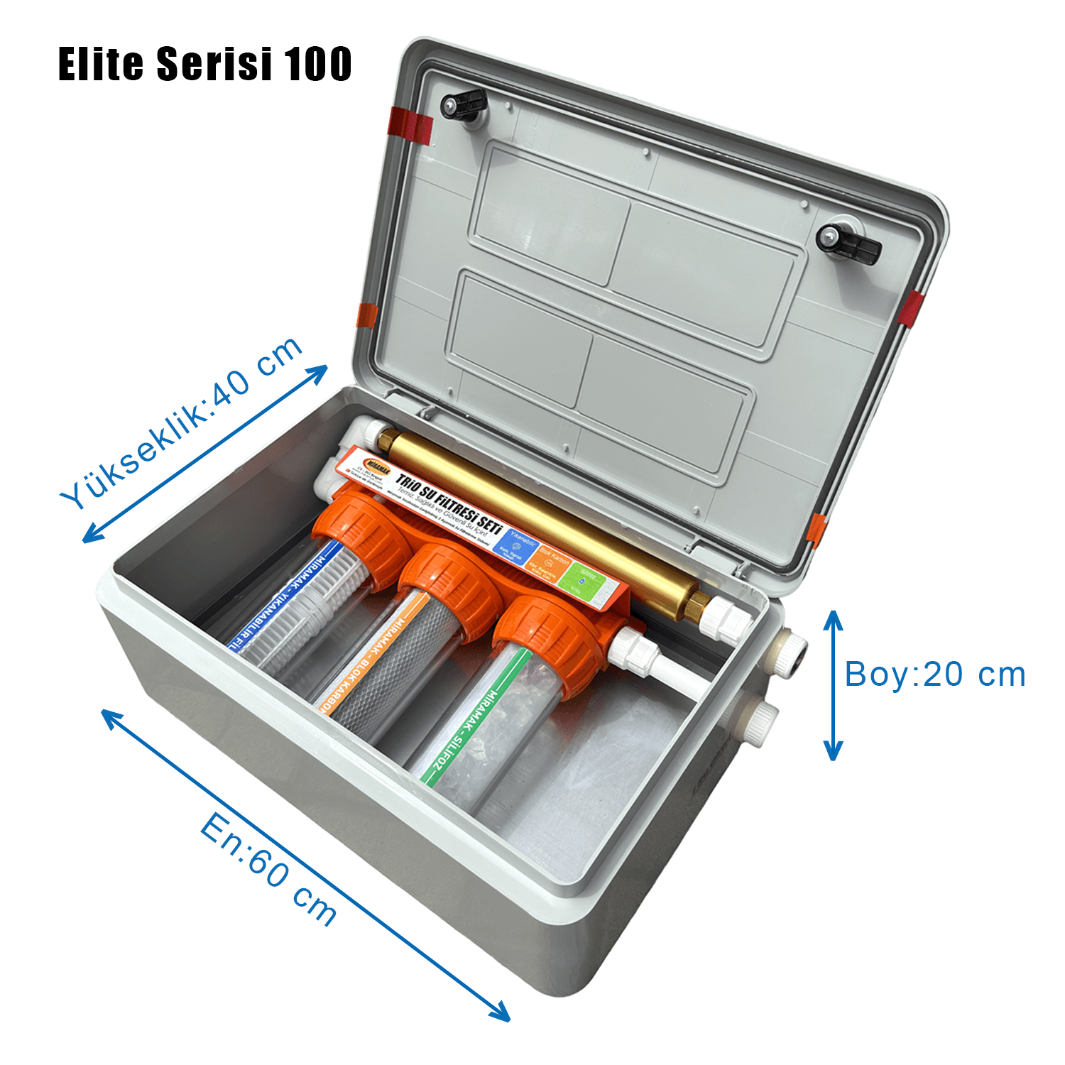 Elite Serisi 100 Ev Tipi Kompakt Su Filtresi ve Manyetik Kireç Önleyici Set