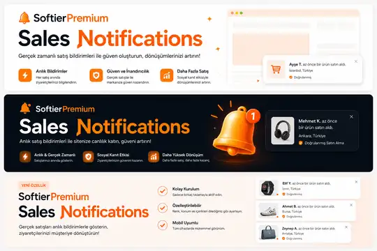 Softier Premium Sales Notification ekran görüntüsü 1