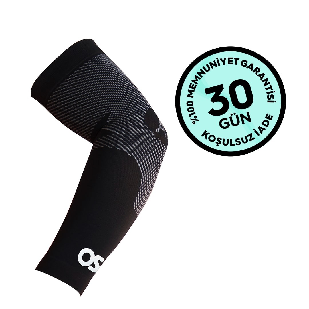 Unique arm protection. Increases blood circulation, supports muscle activation. Reduces fatigue, improves performance. Does not restrict movement. - Siyah