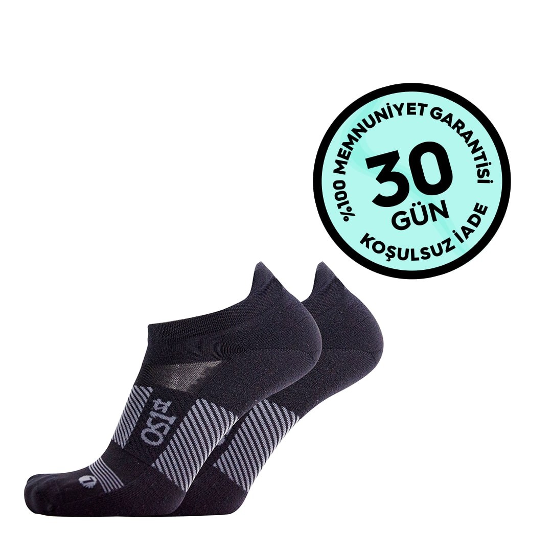 Ultra-lightweight, antibacterial sports socks. Provides maximum airflow to keep feet cool. Non-slip in shoes, prevents blisters. - Siyah