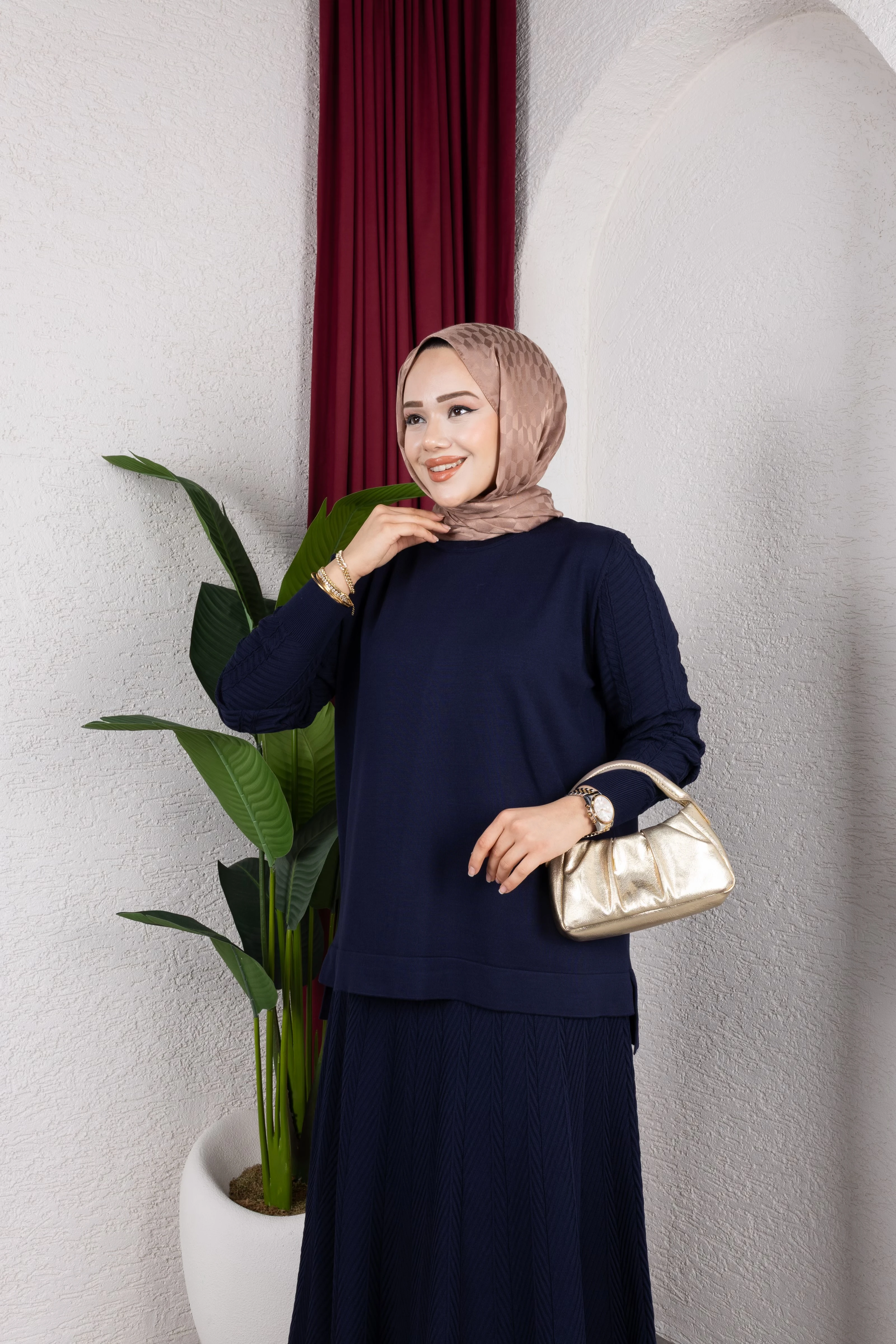 Linea Triko Etek Takım - Lacivert