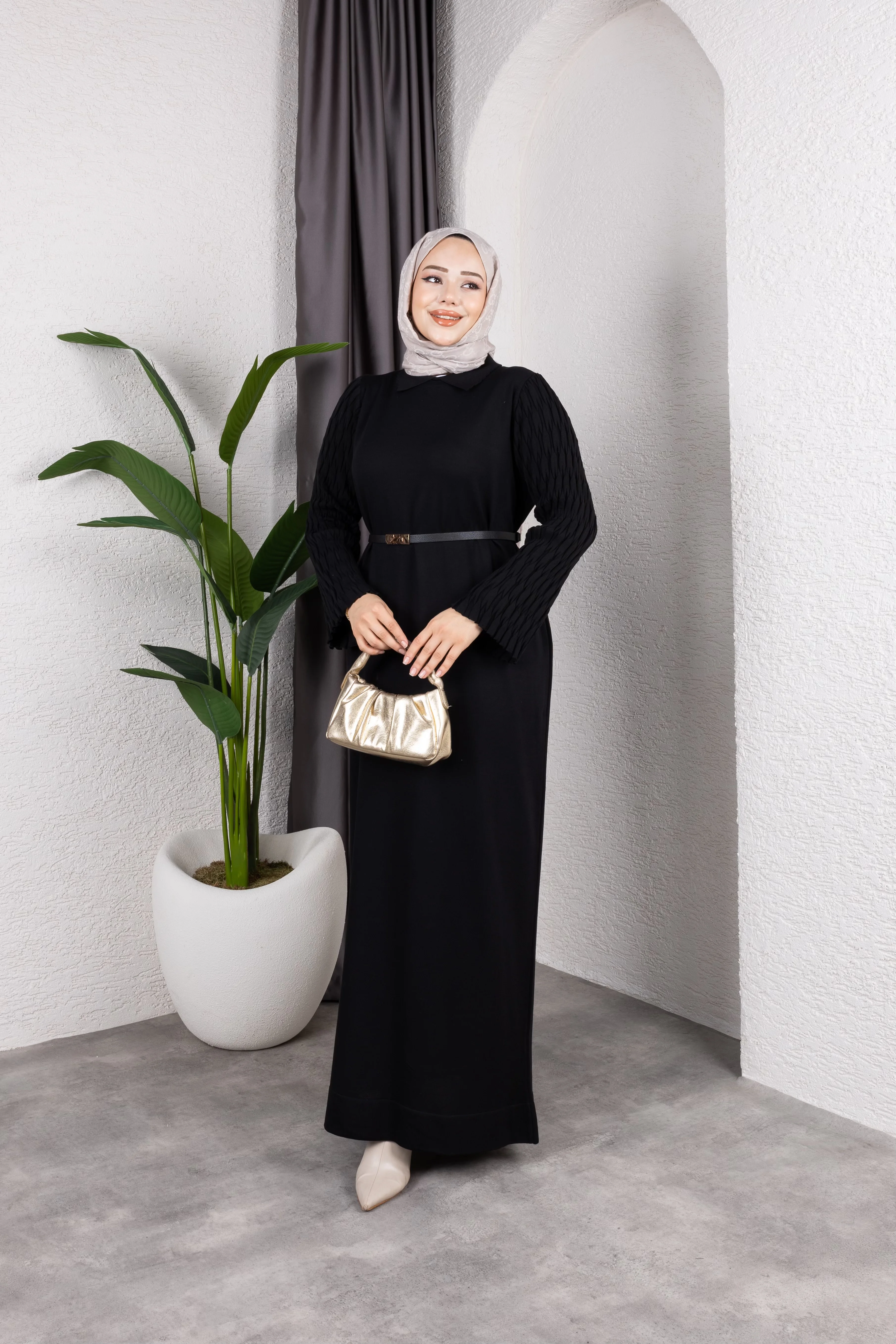 Triko Kol Merserize Elbise