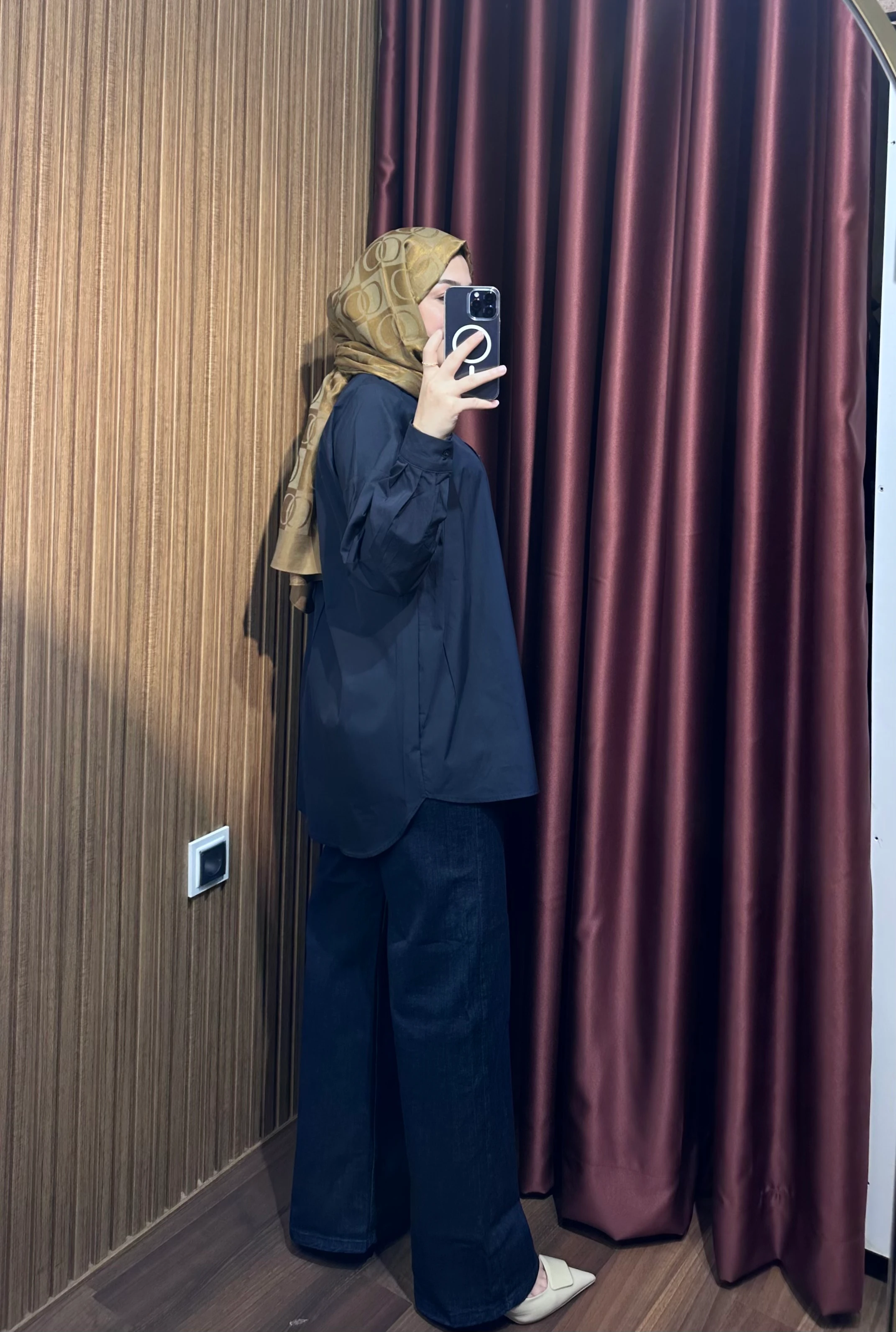 Basıc Cotton Gömlek - Lacivert