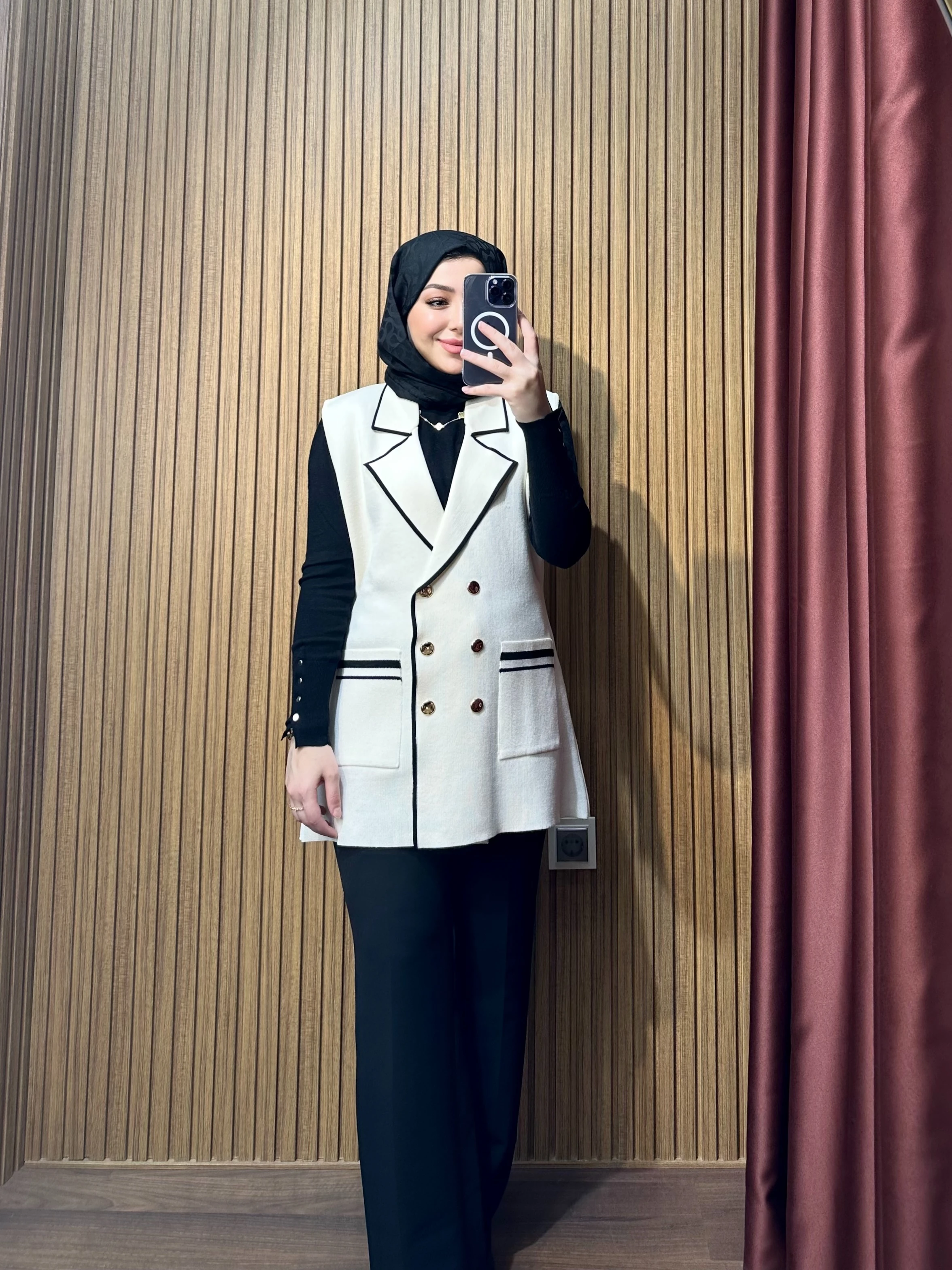 Blazer Yelek - Beyaz