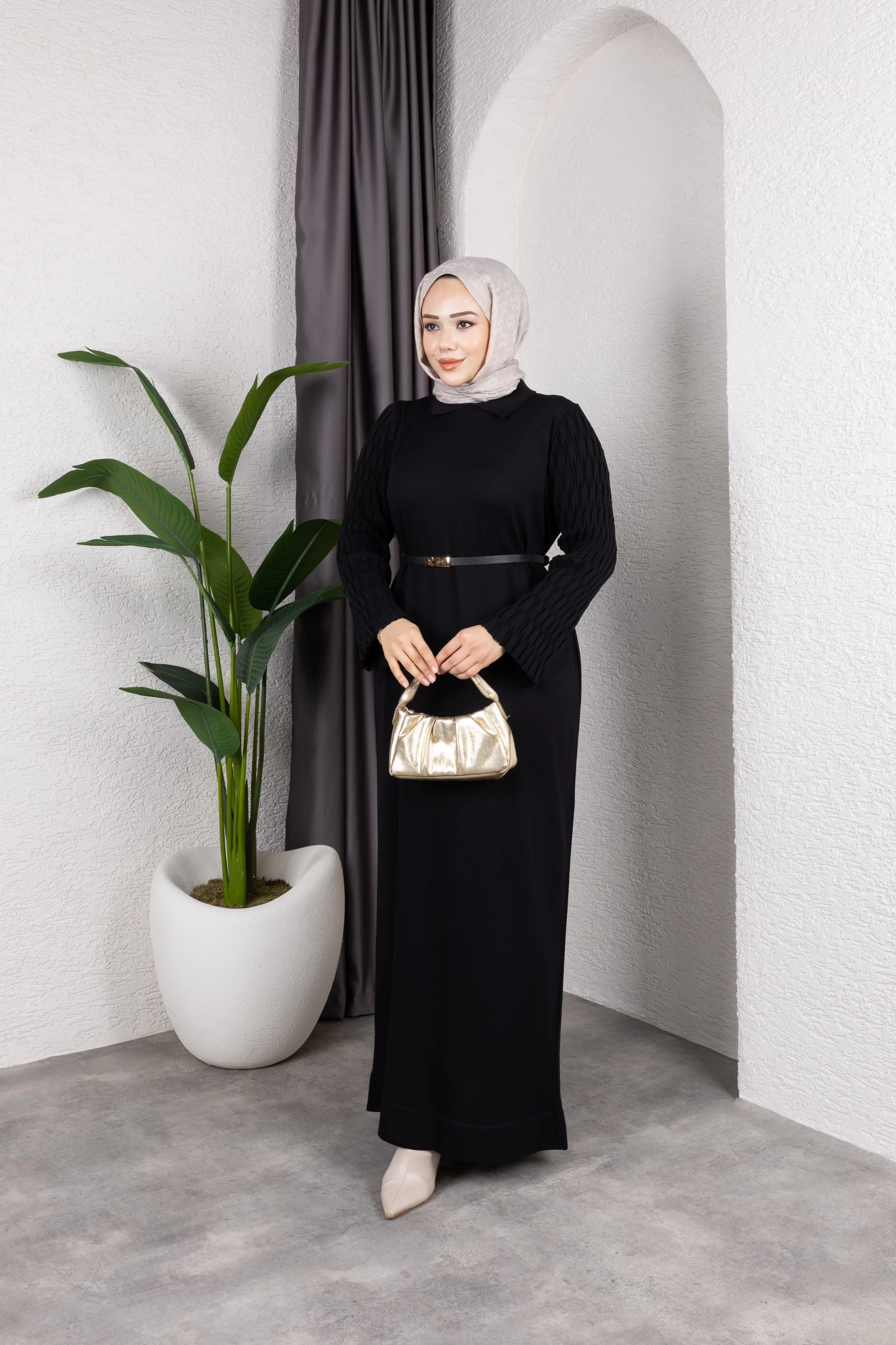 Triko Kol Merserize Elbise