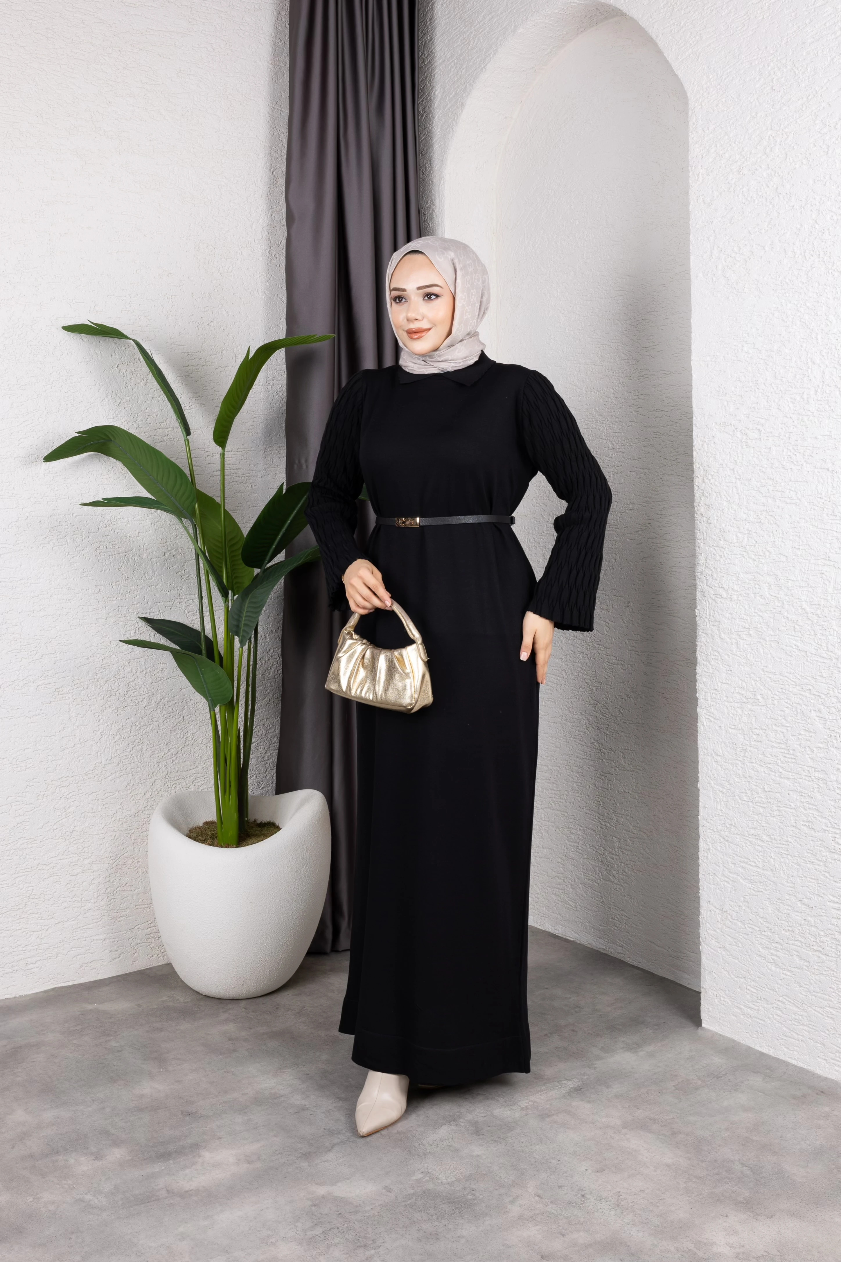 Triko Kol Merserize Elbise