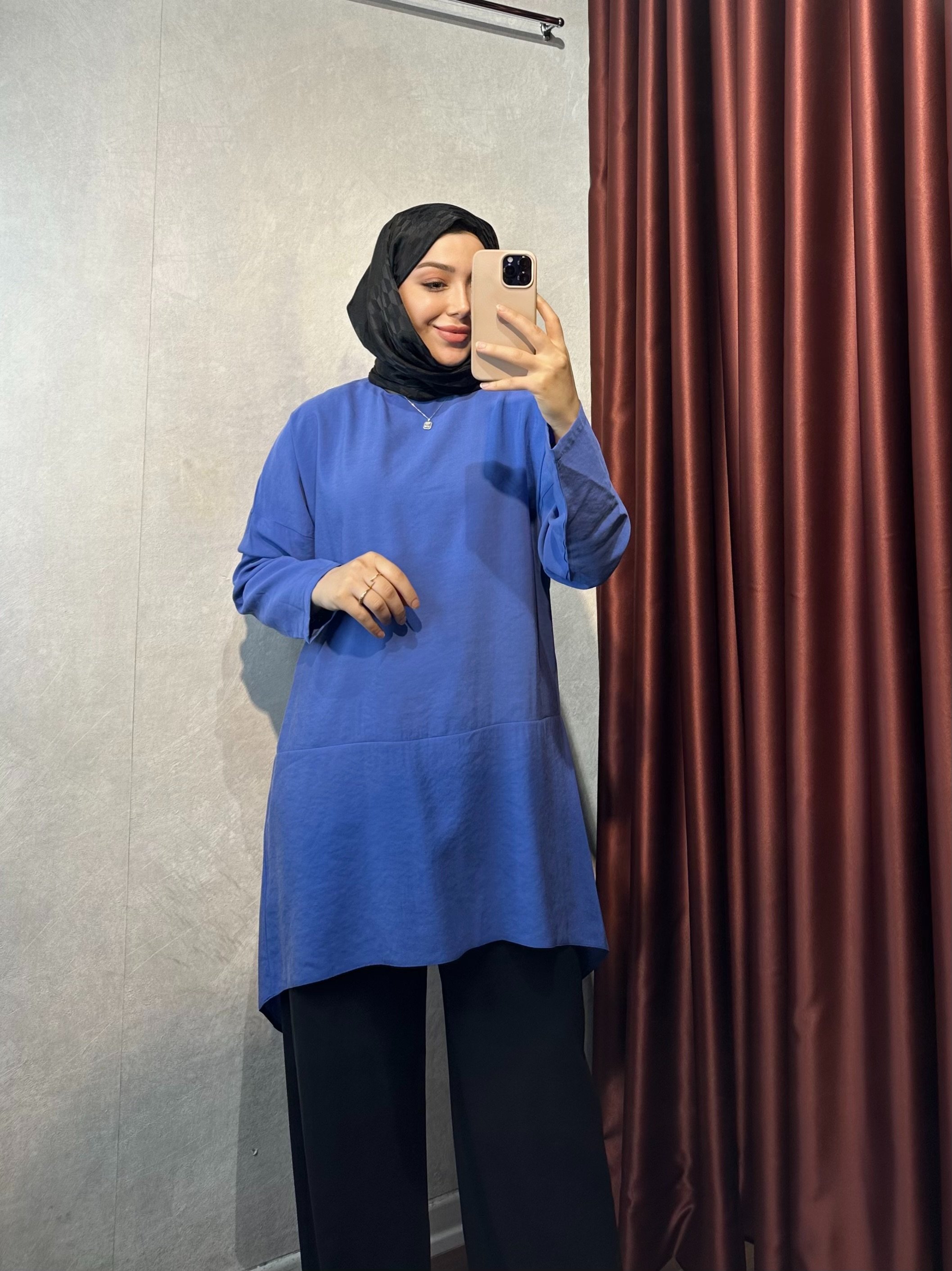 Asimetrik Tunik - Mavi
