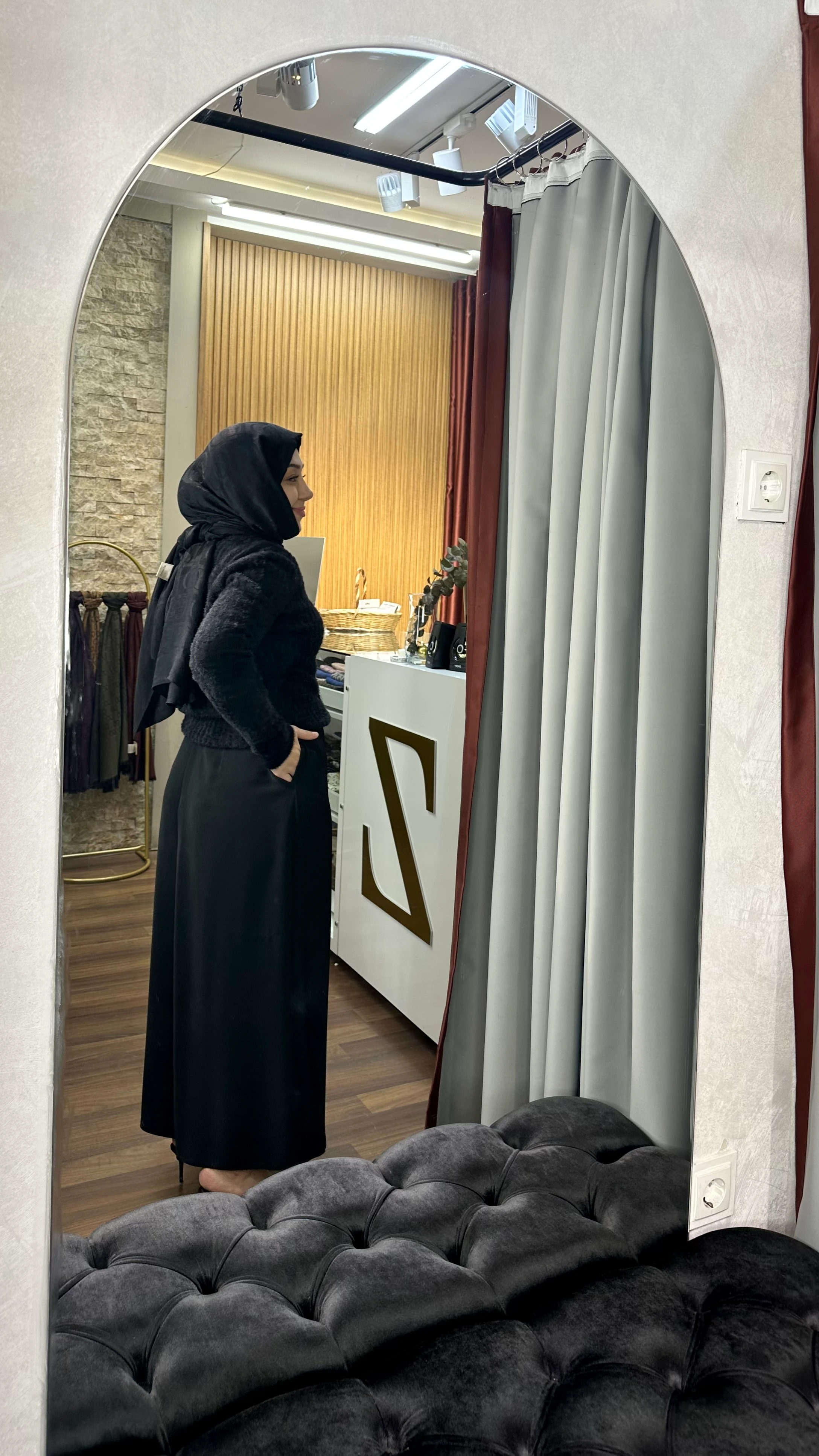 Dökümlü Krep Etek Pantolon