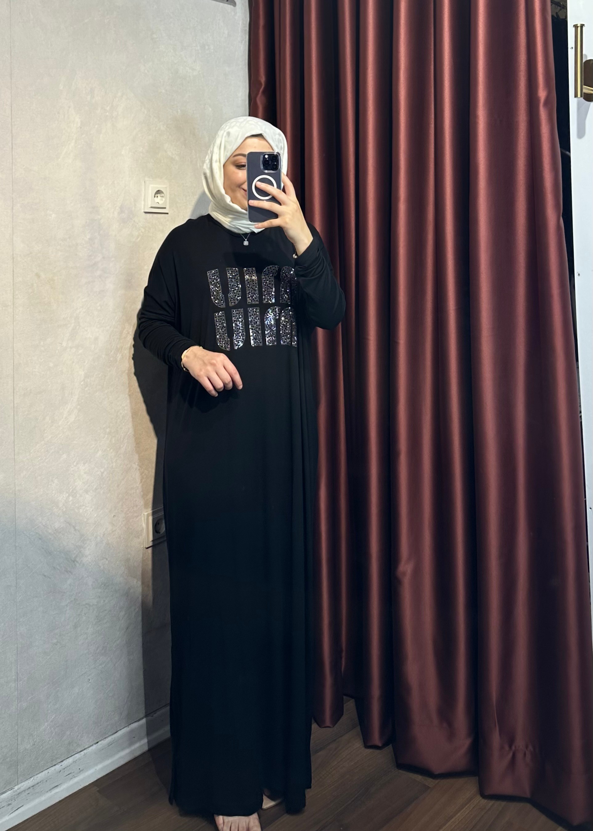 Miu Penye Elbise - Siyah