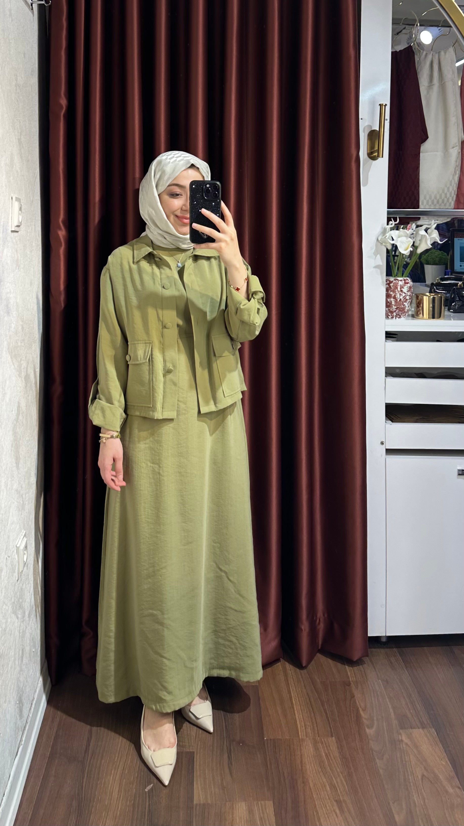 Nur Elbise - Olive