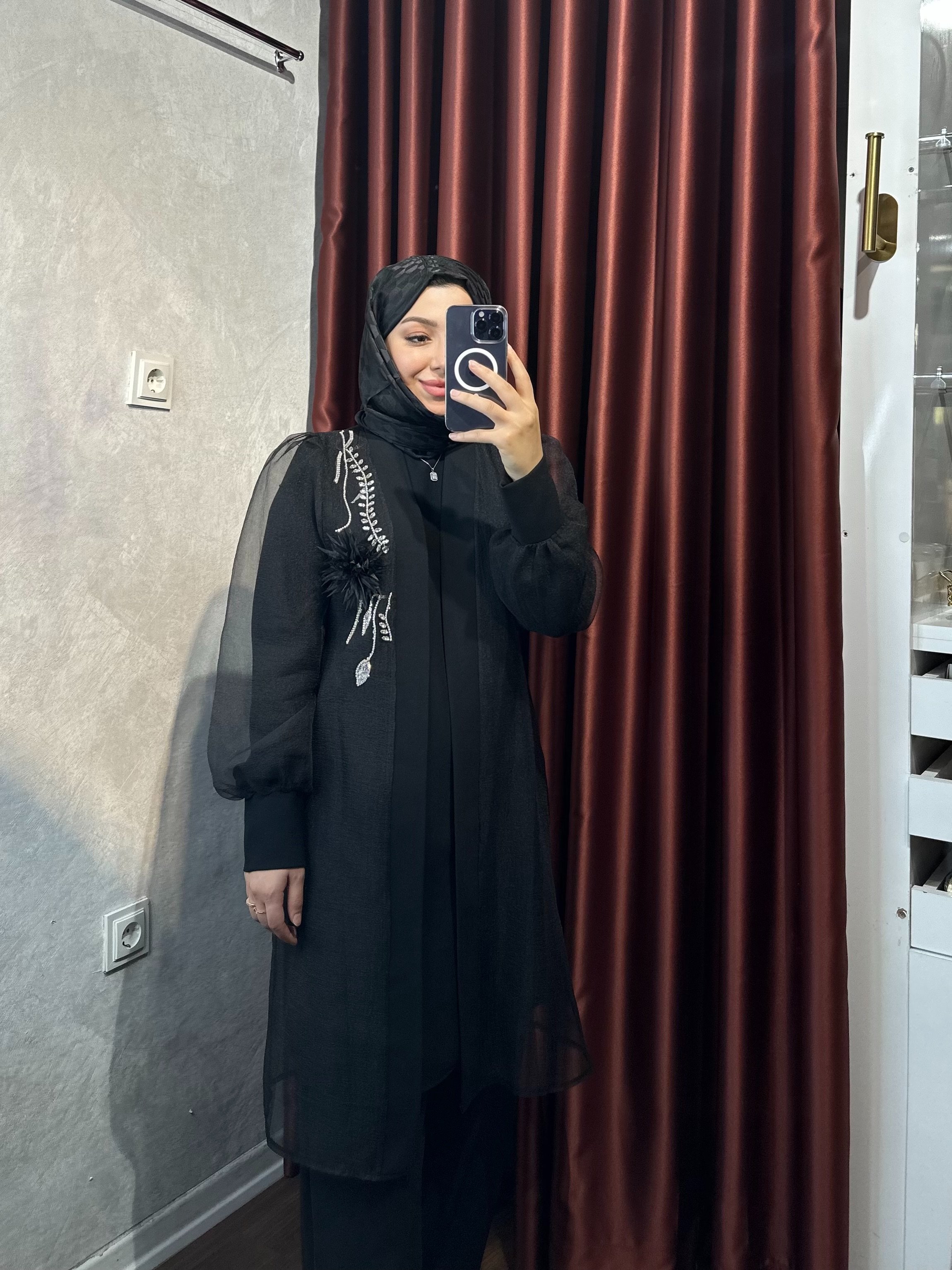 Büyük Beden Üçlü Takım - Siyah