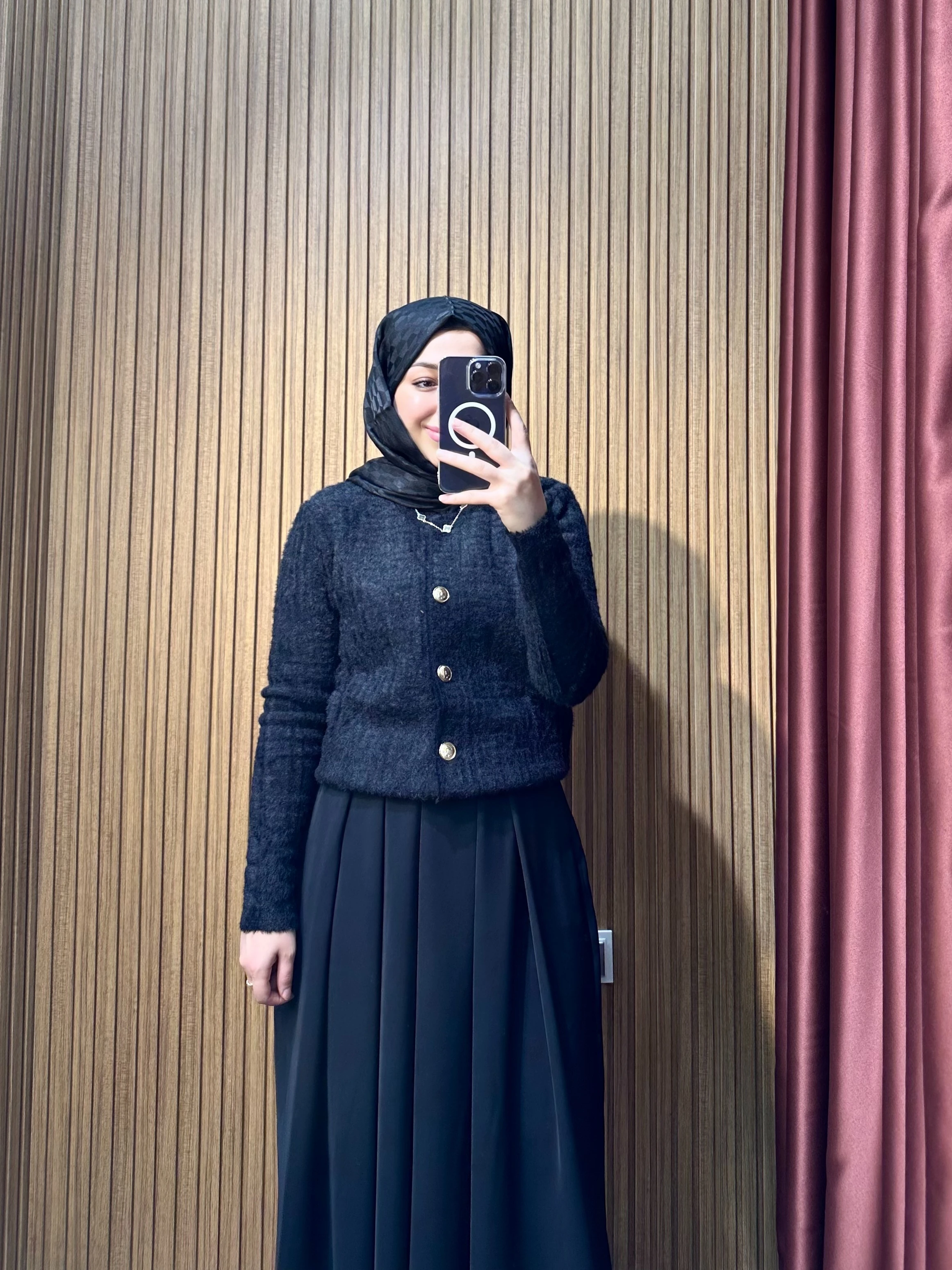 Angora Yumoş Hırka - Siyah