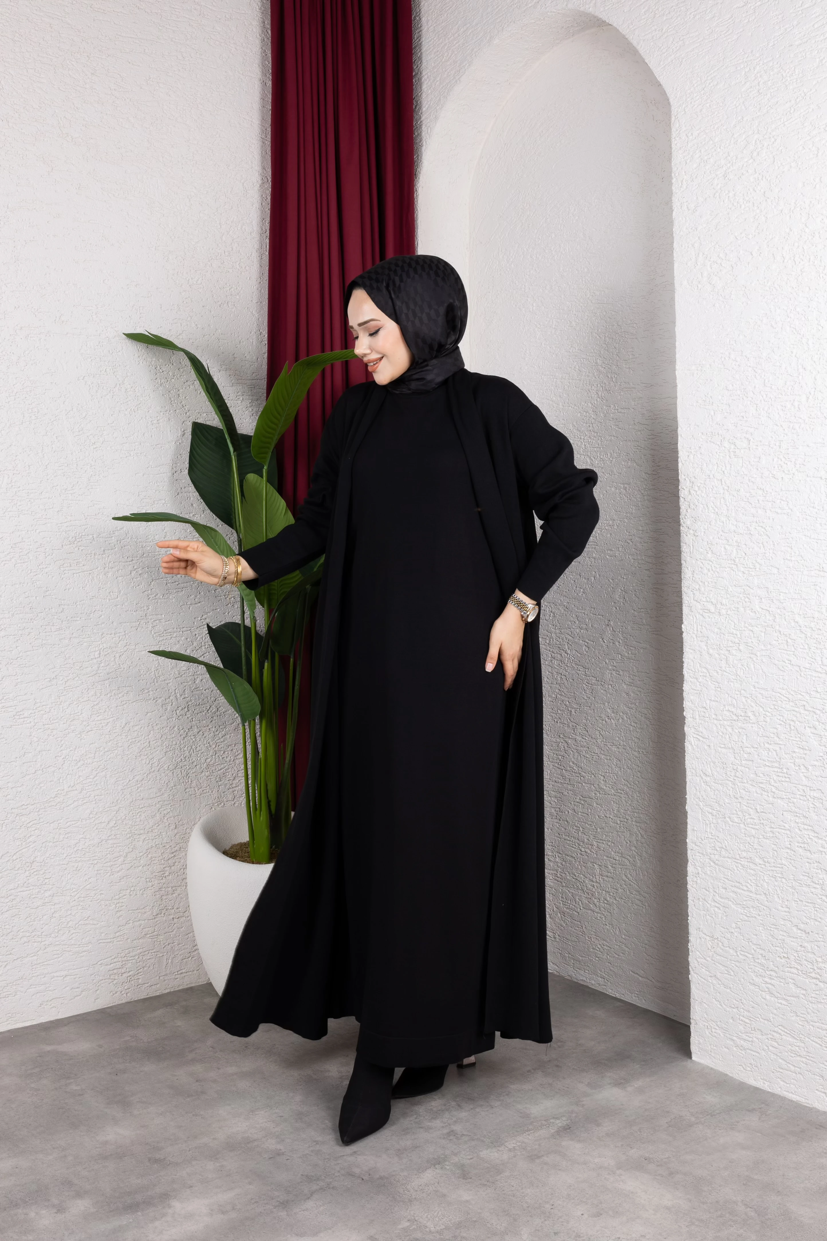 Sera İkili Çelik Örme Elbise