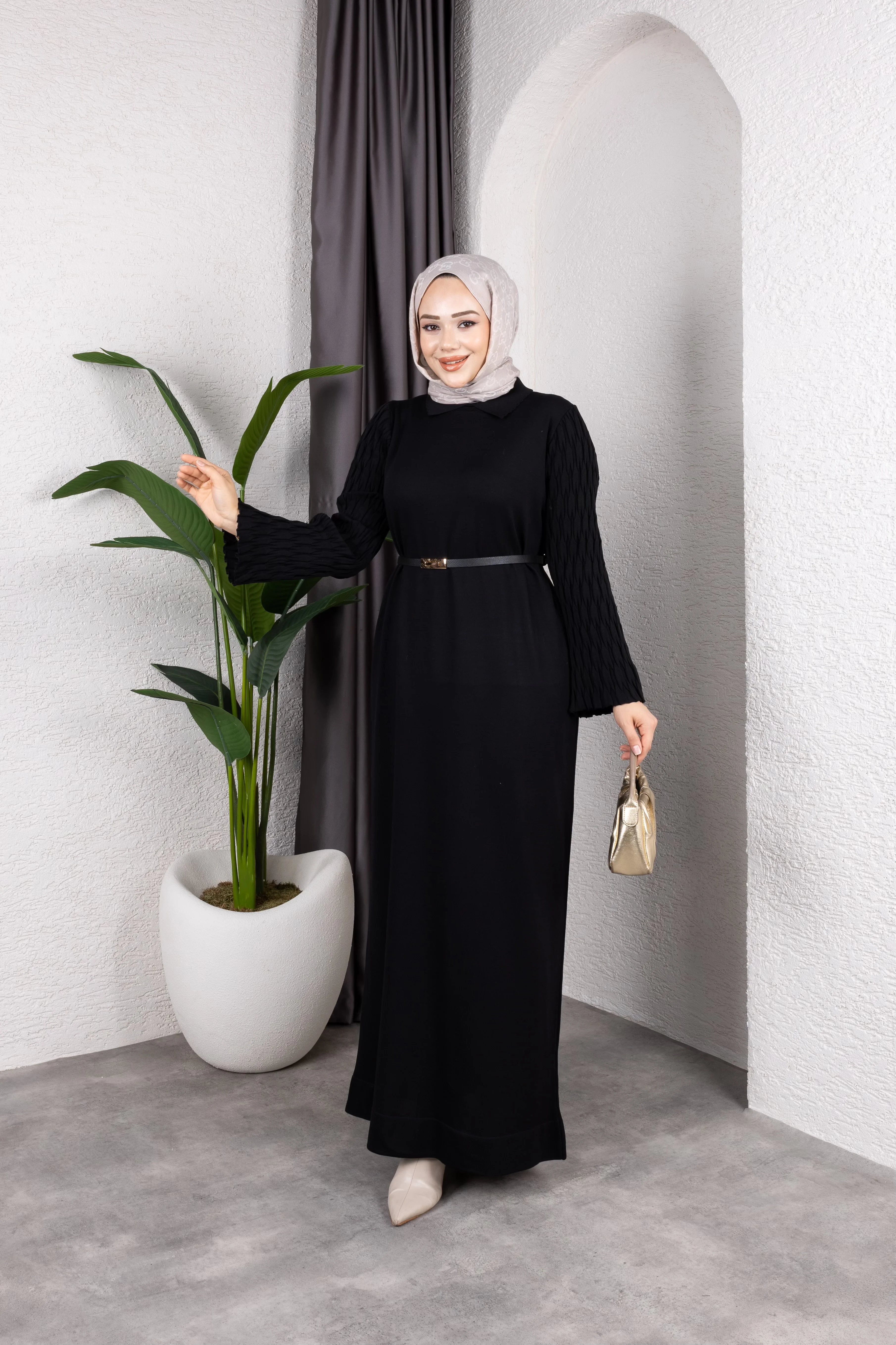 Triko Kol Merserize Elbise