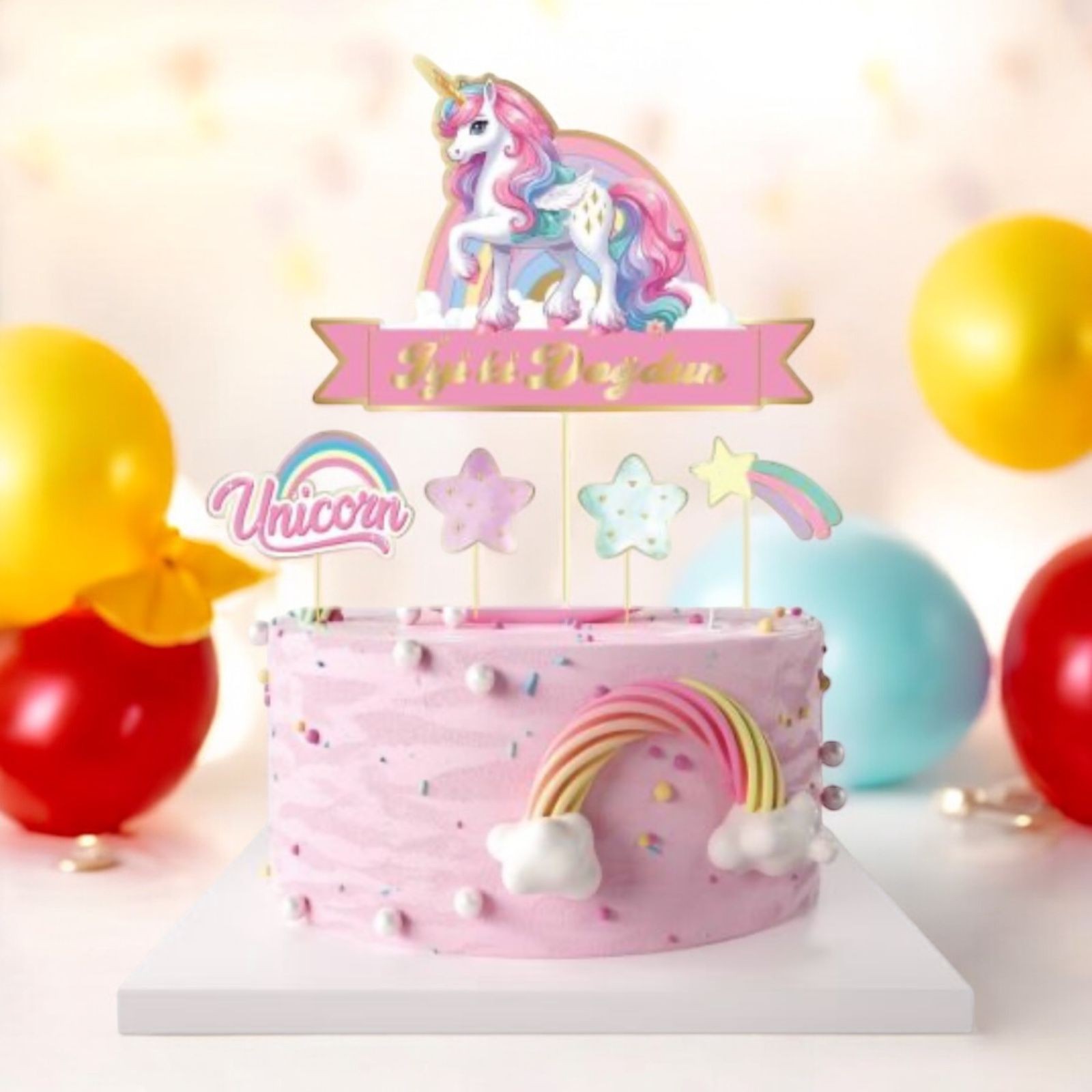 Unicorn Temalı Kürdan 5 Adet 