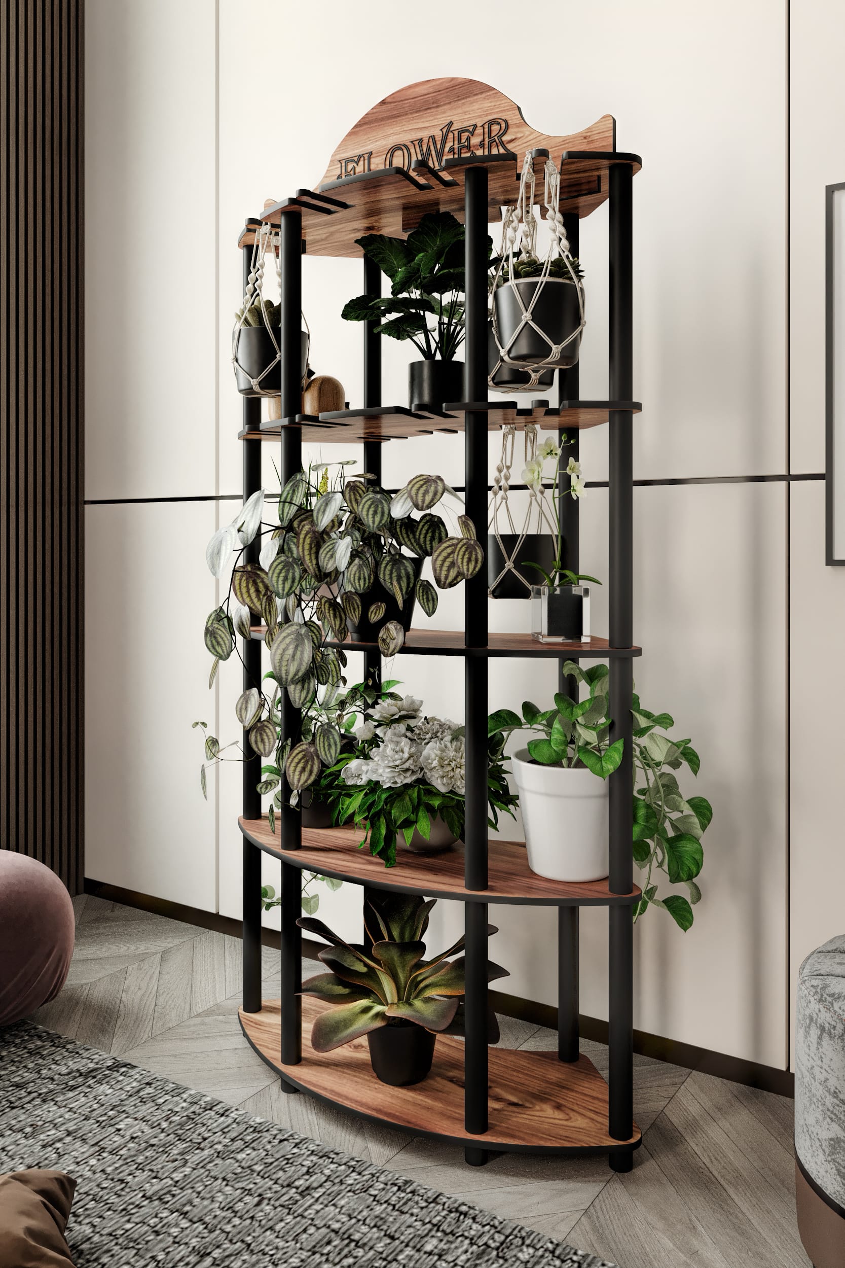 ALLAMANDA ÇİÇEKLİK SAKSILIK CEVİZ