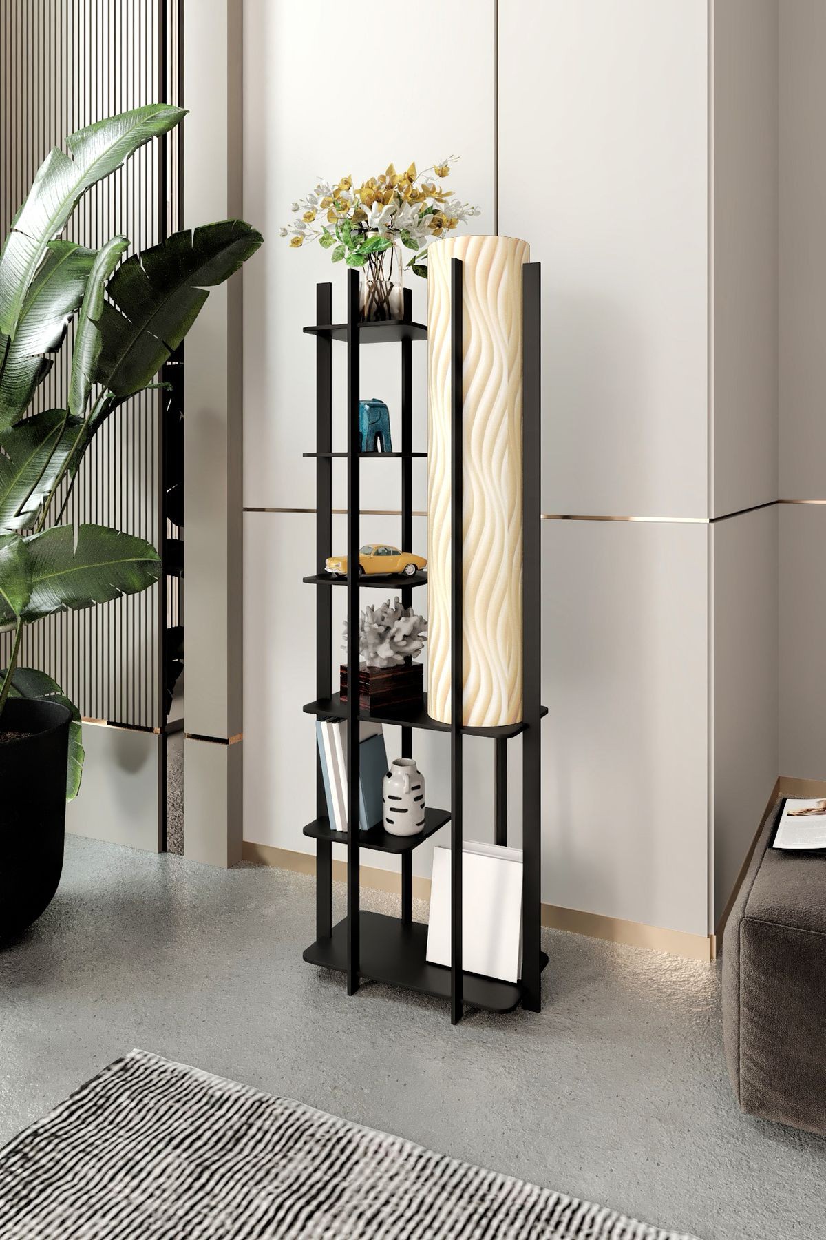 ARZUM HOME MODA DOR NOVİ LAMBADER SİYAH MİLKSHAKE