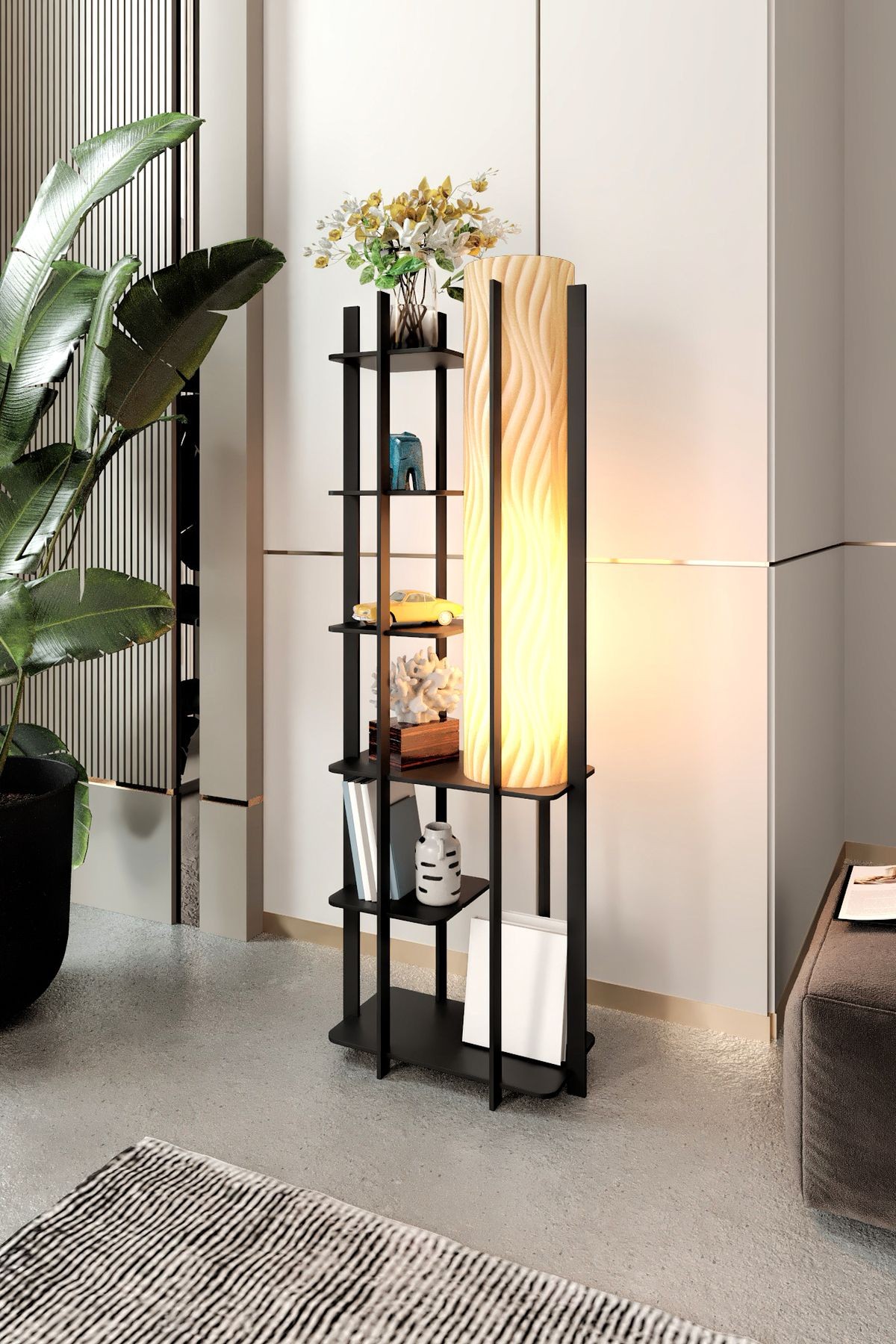 ARZUM HOME MODA DOR NOVİ LAMBADER SİYAH MİLKSHAKE