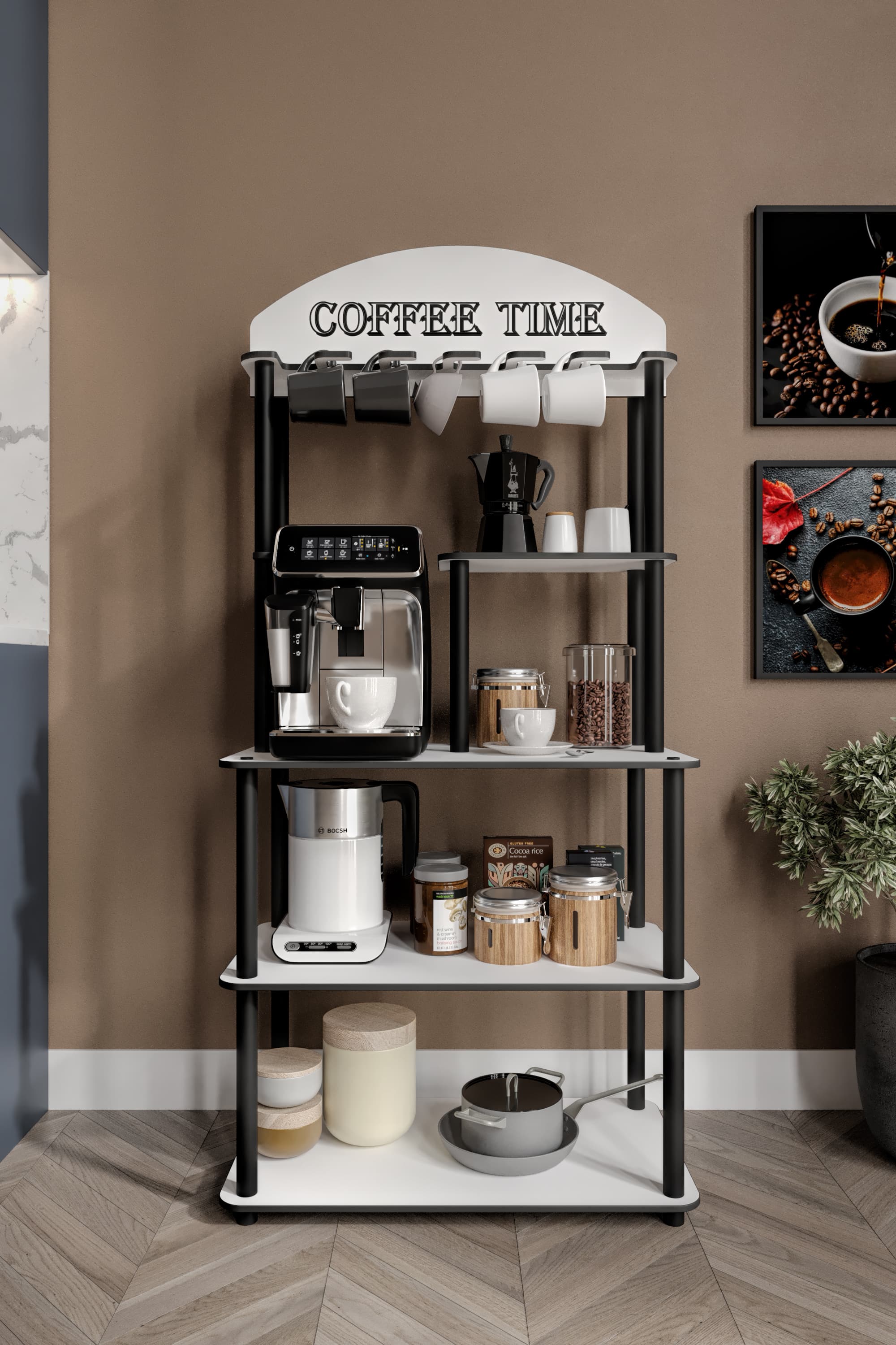 Messer Coffee Time Kahve Dolabı Beyaz