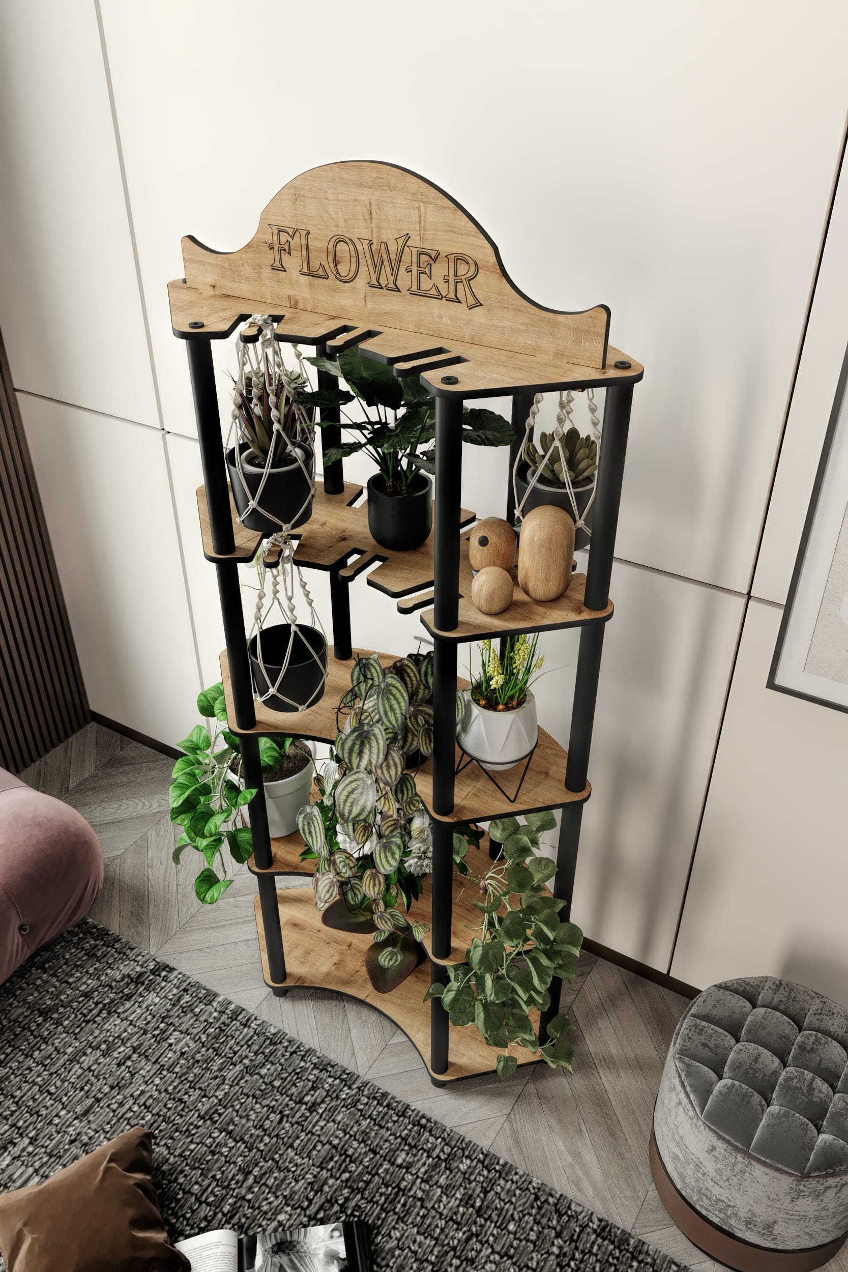 ALLAMANDA ÇİÇEKLİK SAKSILIK MEŞE