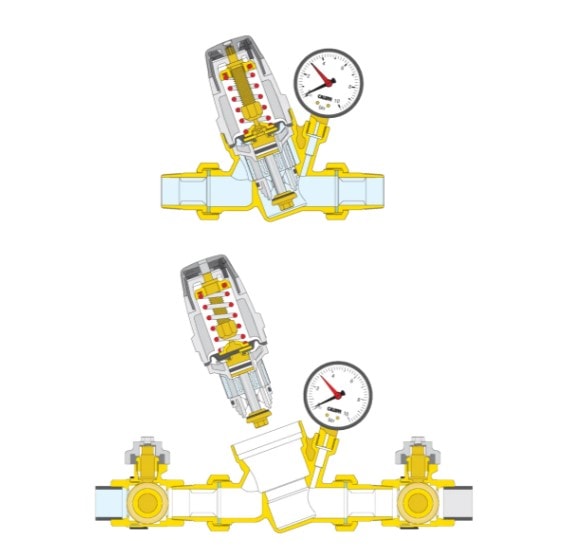Kazan Dolum Vanası Manometreli  3/4" Caleffi 554150