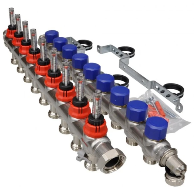 FRAENKISCHE profitherm Debi Göstergeli Çelik Kolektör 9 ağızlı image