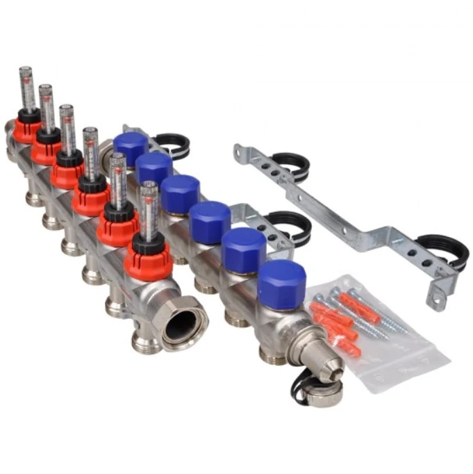 FRAENKISCHE profitherm Debi Göstergeli Çelik Kolektör 6 ağızlı image