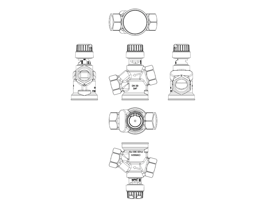 Danfoss AB-QM Kombine Balans Vanası 1/2" DN15 003Z8321