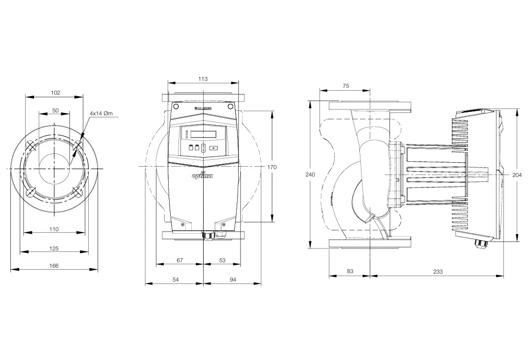 Alarko Optima 5/8 DN50 Flanşlı Sirkülasyon Pompası