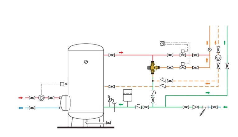 Karışım Vanası 1 1/4" 35-65 C Caleffi 523173 