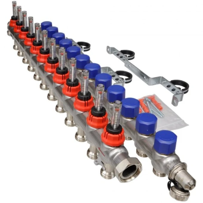 FRAENKISCHE profitherm Debi Göstergeli Çelik Kolektör 12 ağızlı image