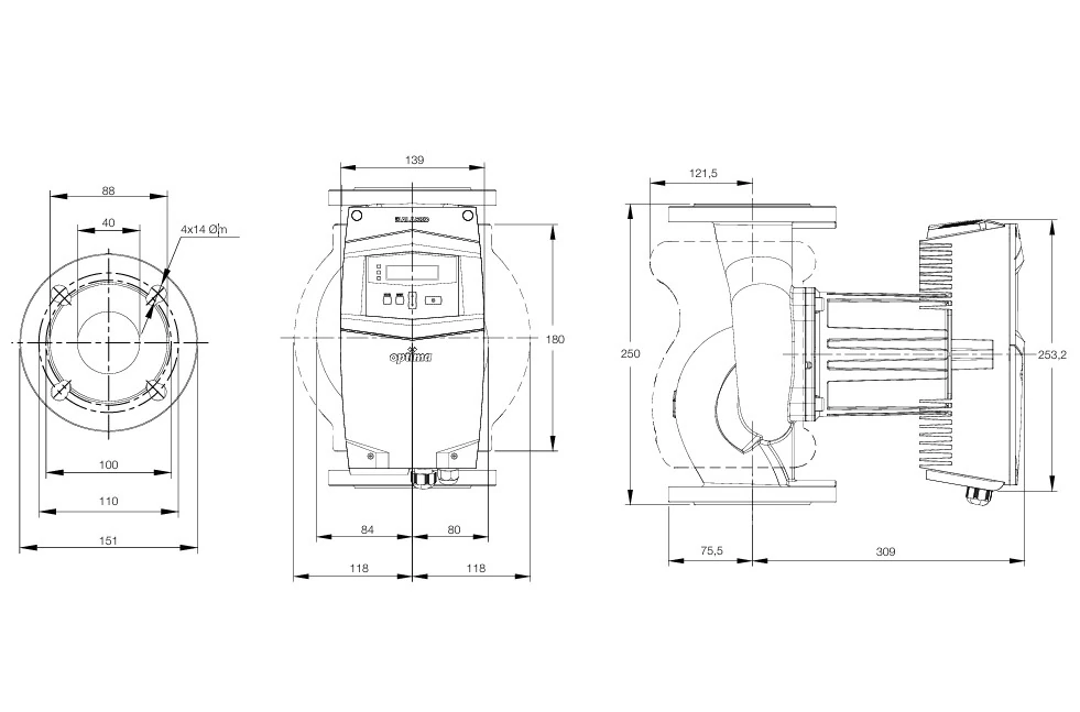 Alarko Optima 4/18 DN40 Flanşlı Sirkülasyon Pompası