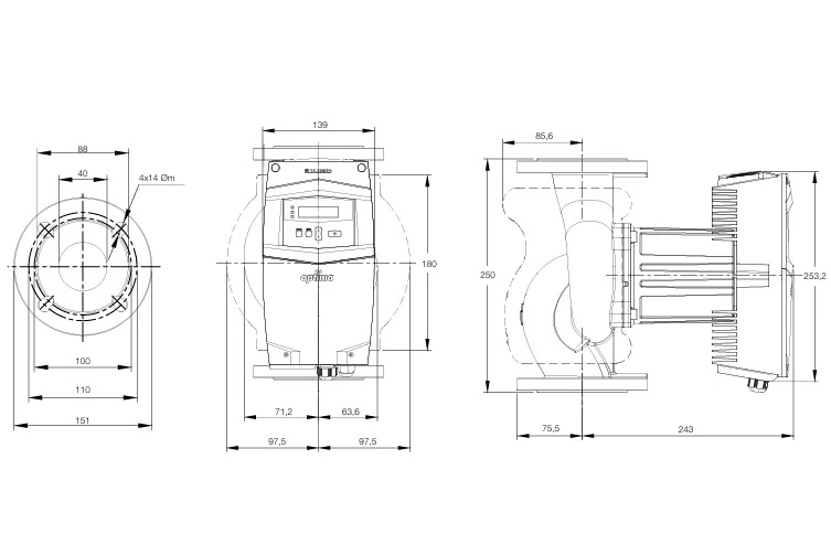 Alarko Optima 4/12 DN40 Flanşlı Sirkülasyon Pompası