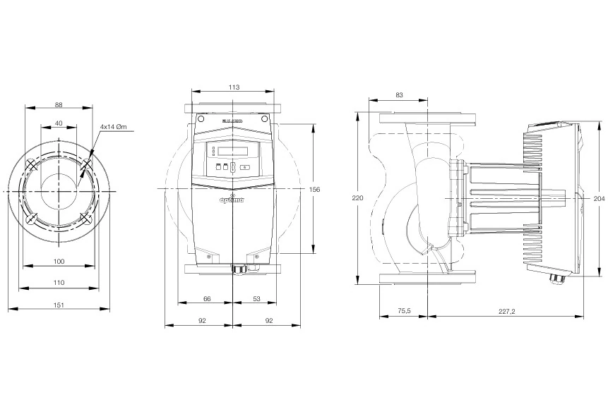 Alarko Optima 4/4 DN40 Flanşlı Sirkülasyon Pompası